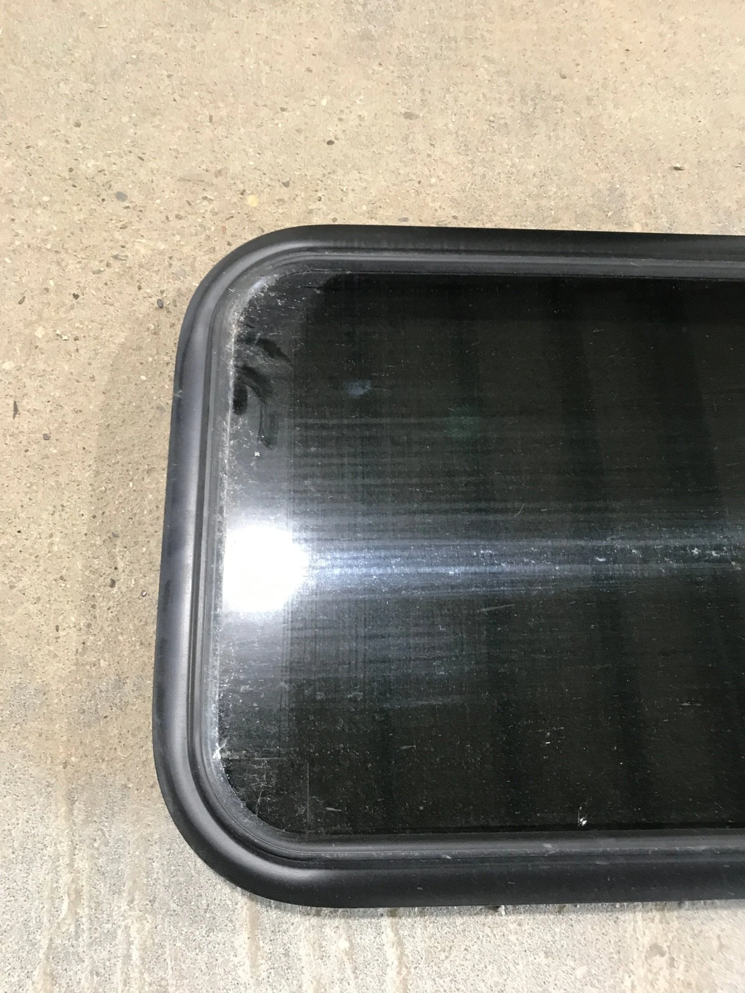Used Black Radius Non Opening Window : 21 1/2" W x 17 1/2" H x 1 7/8" - Image 2