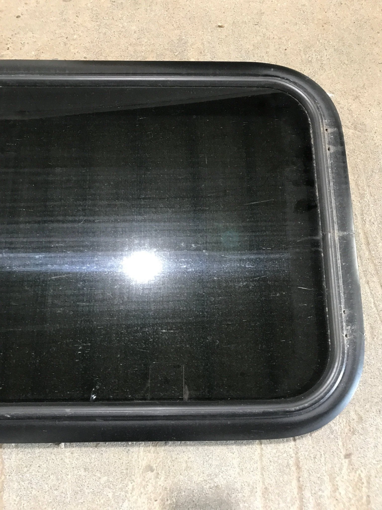 Used Black Radius Non Opening Window : 21 1/2" W x 17 1/2" H x 1 7/8" - Image 3
