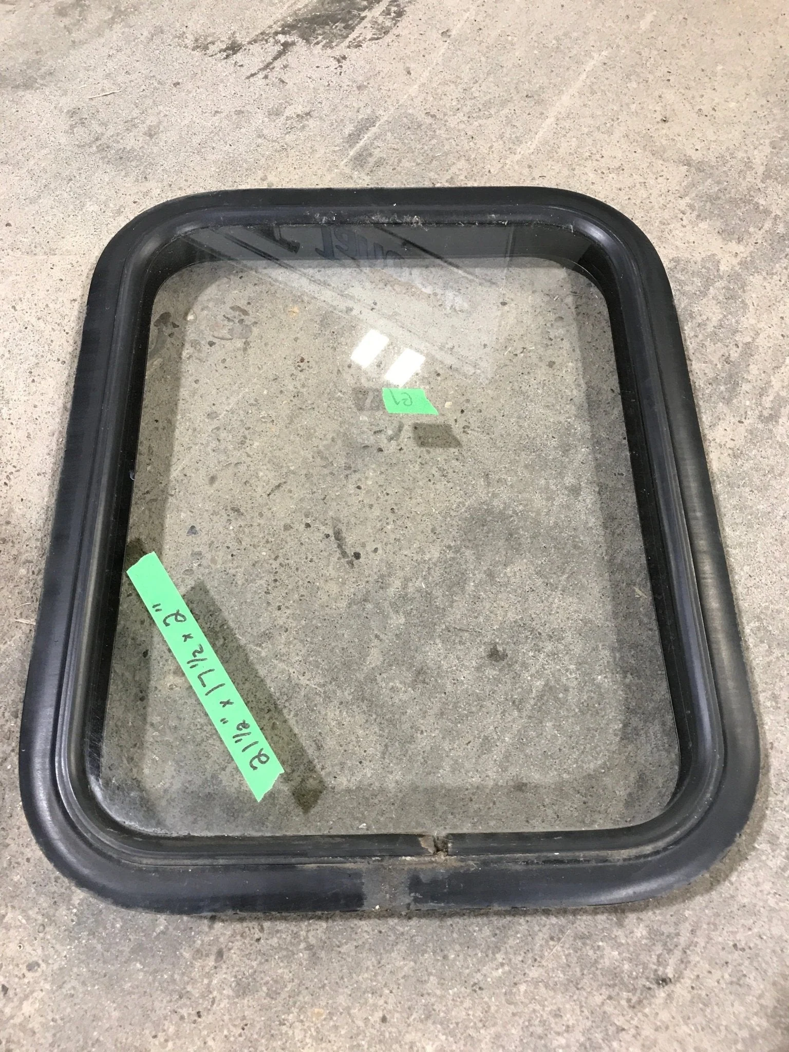 Used Black Radius Non Opening Window : 21 1/2" W X 17 1/2" H X 2" D - Image 2