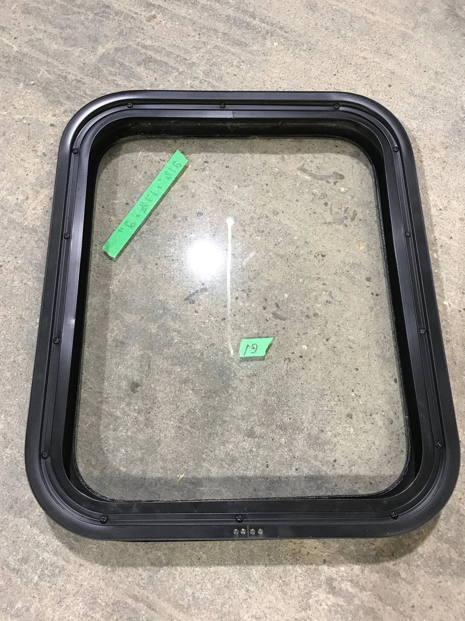 Used Black Radius Non Opening Window : 21 1/2" W X 17 1/2" H X 2" D - Image 5