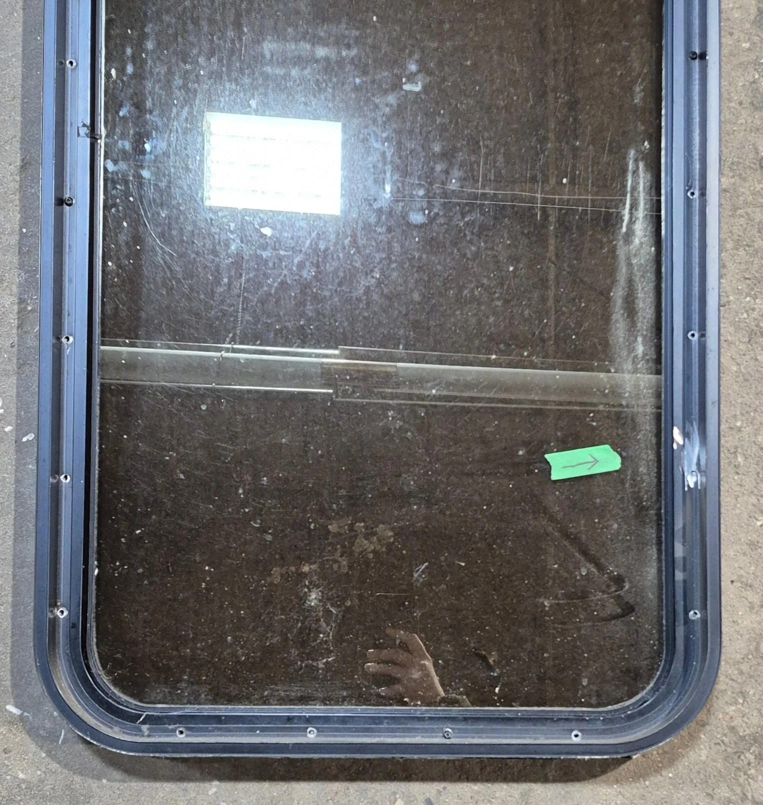 Used Black Radius Non Opening Window : 21 3/4" W x 42 1/4" H x 2" - Image 6