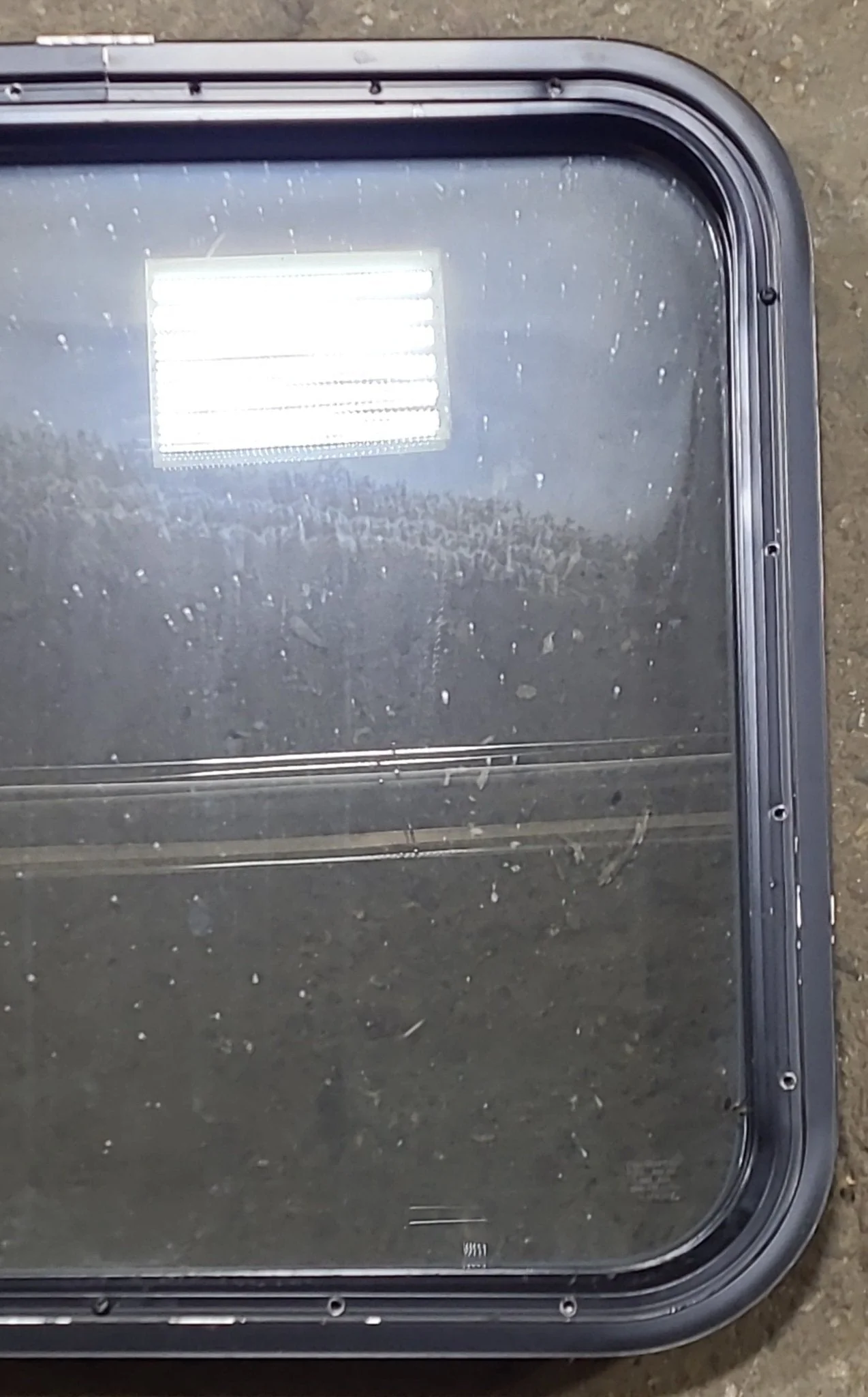 Used Black Radius Non Opening Window : 23 1/2" W x 21 1/2" H x 1 3/4" D - Image 8