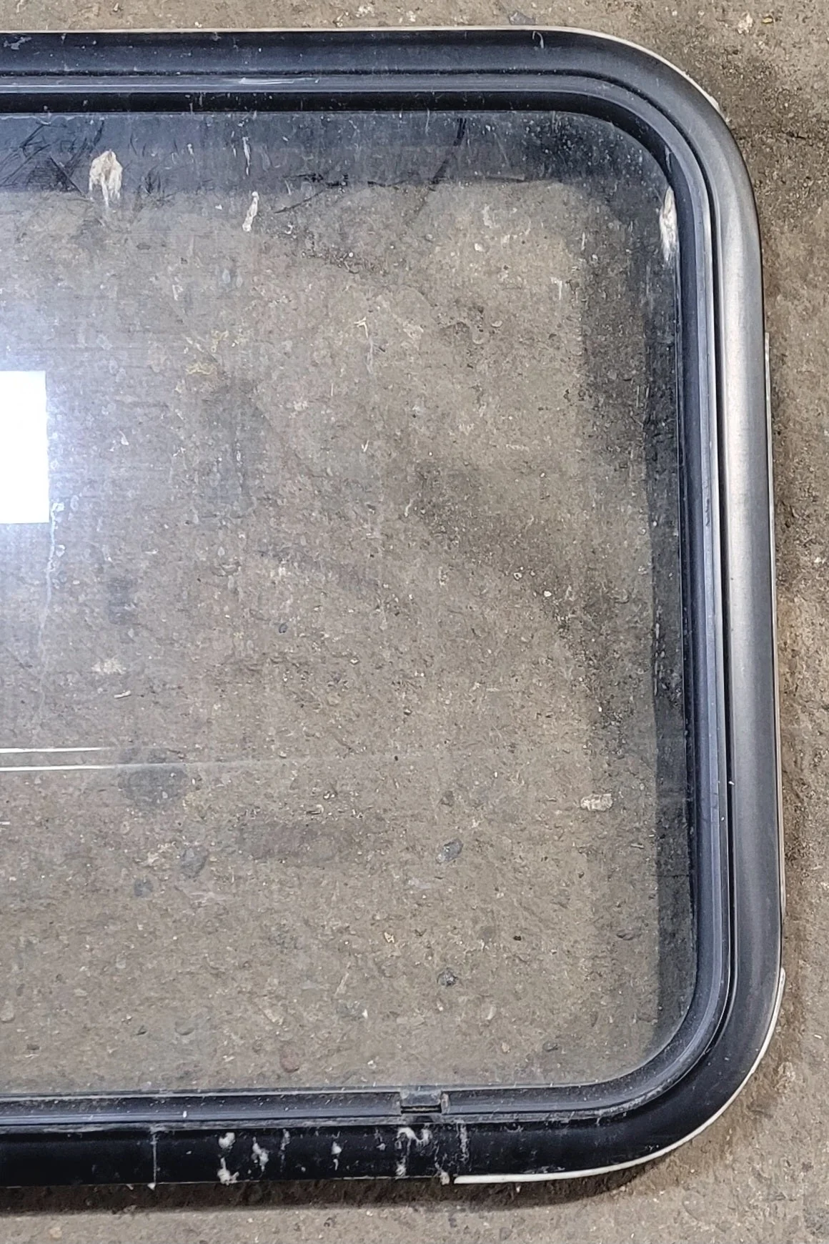 Used Black Radius Non Opening Window : 23 1/4" W x 21 3/4" H x 1 7/8" - Image 2