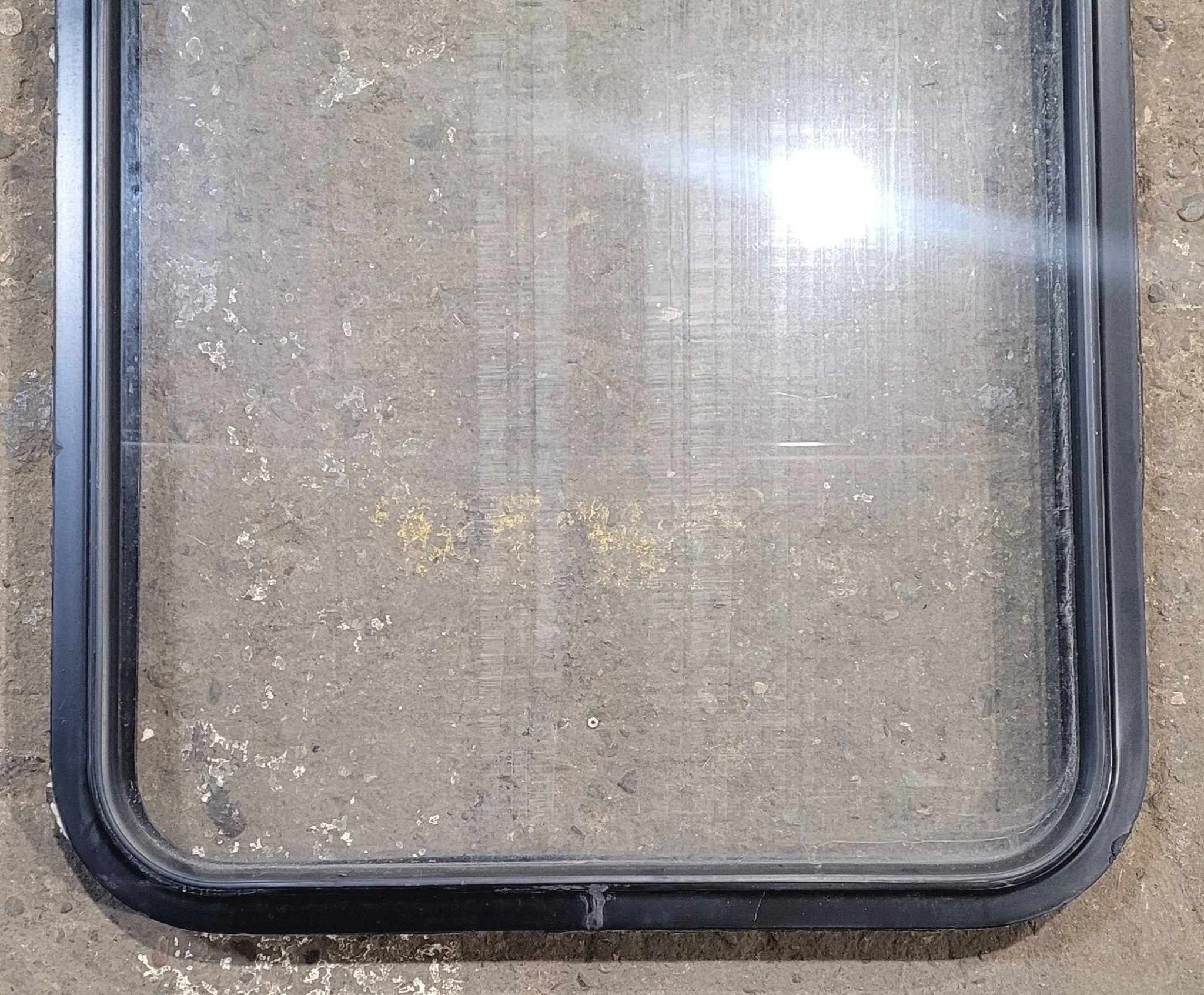 Used Black Radius Non Opening Window : 23 1/4" W x 34 3/4" H x 1 7/8" - Image 2