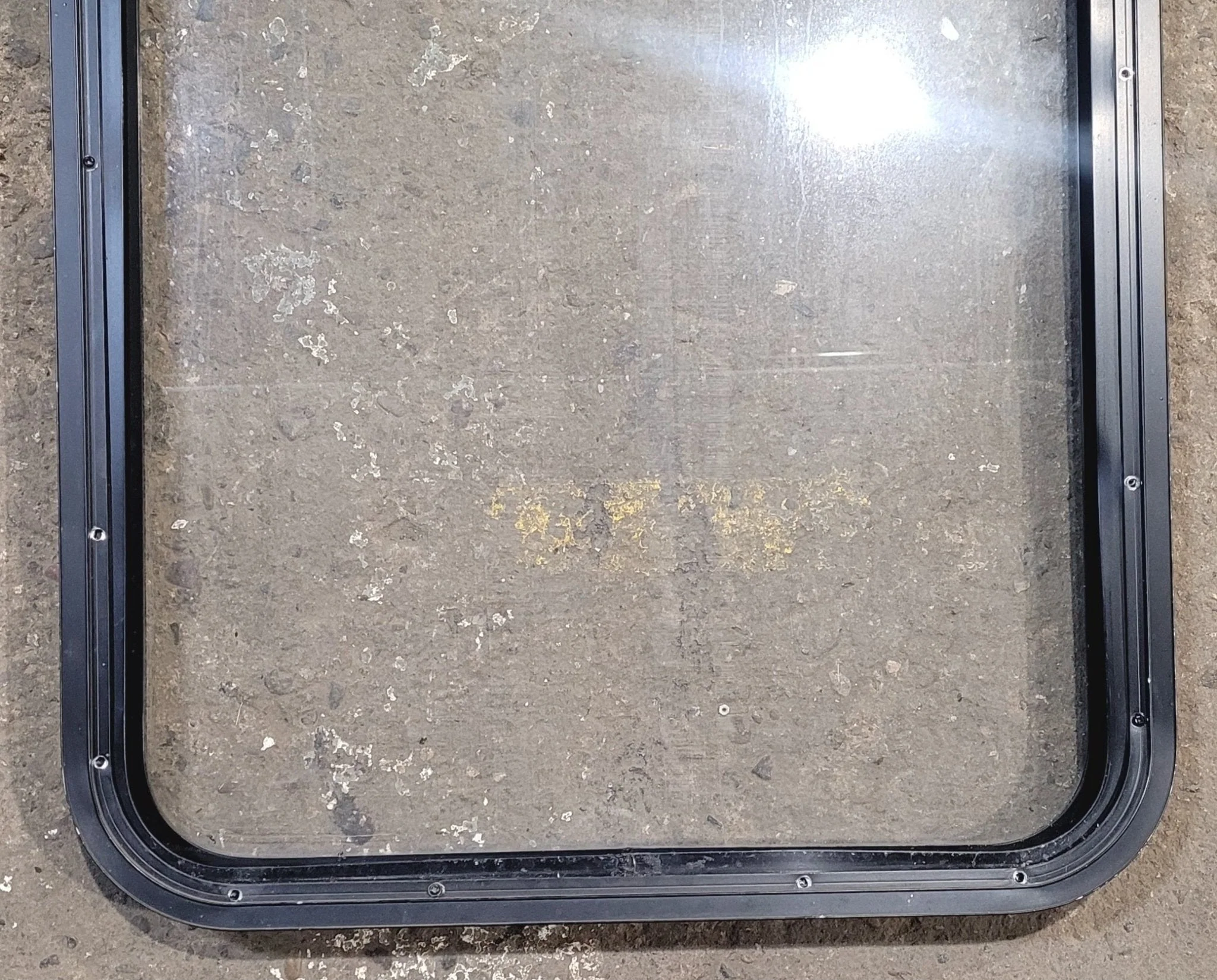 Used Black Radius Non Opening Window : 23 1/4" W x 34 3/4" H x 1 7/8" - Image 6