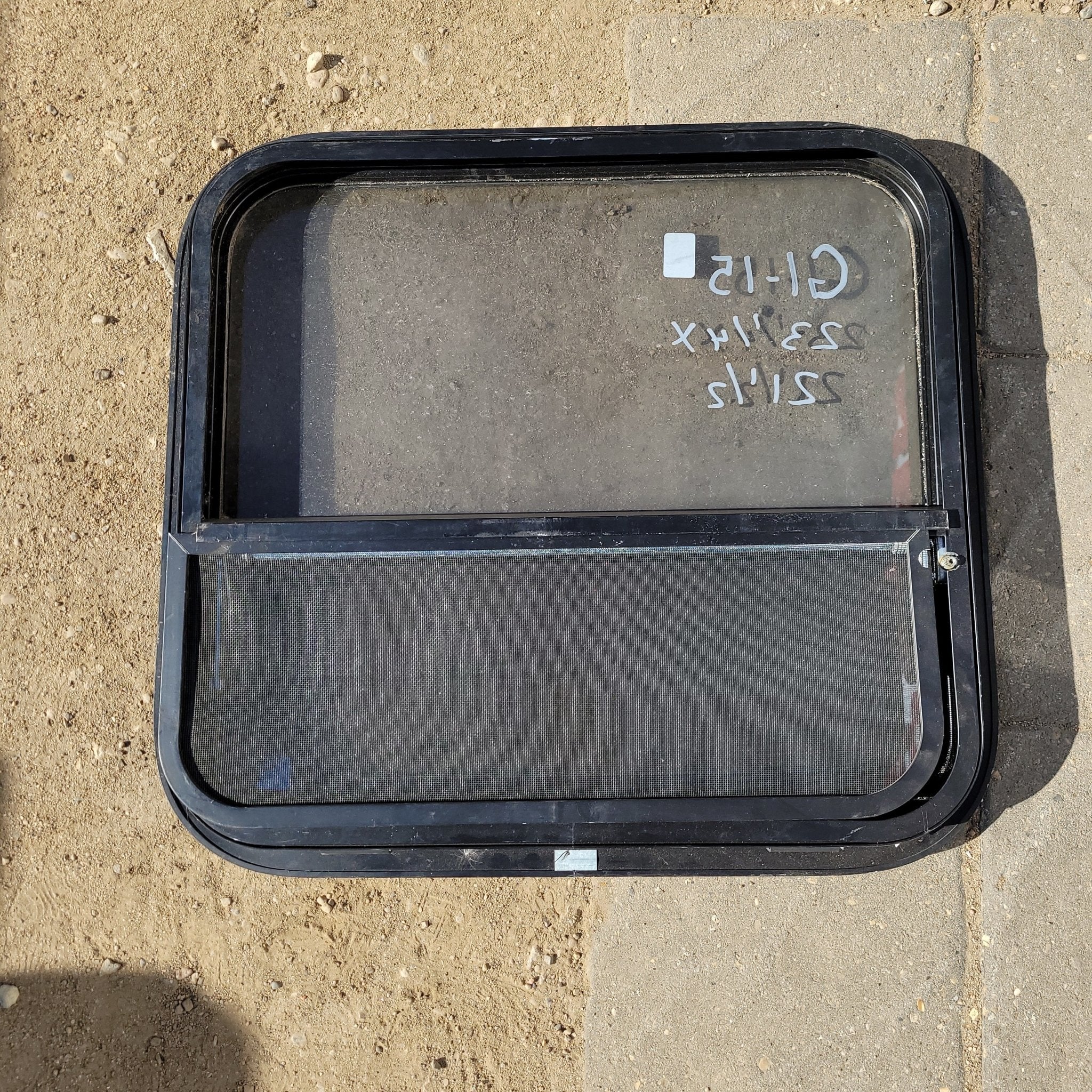 Used Black Radius Opening Window : 23 1/4 X 21 1/2 X 2" D - Image 2