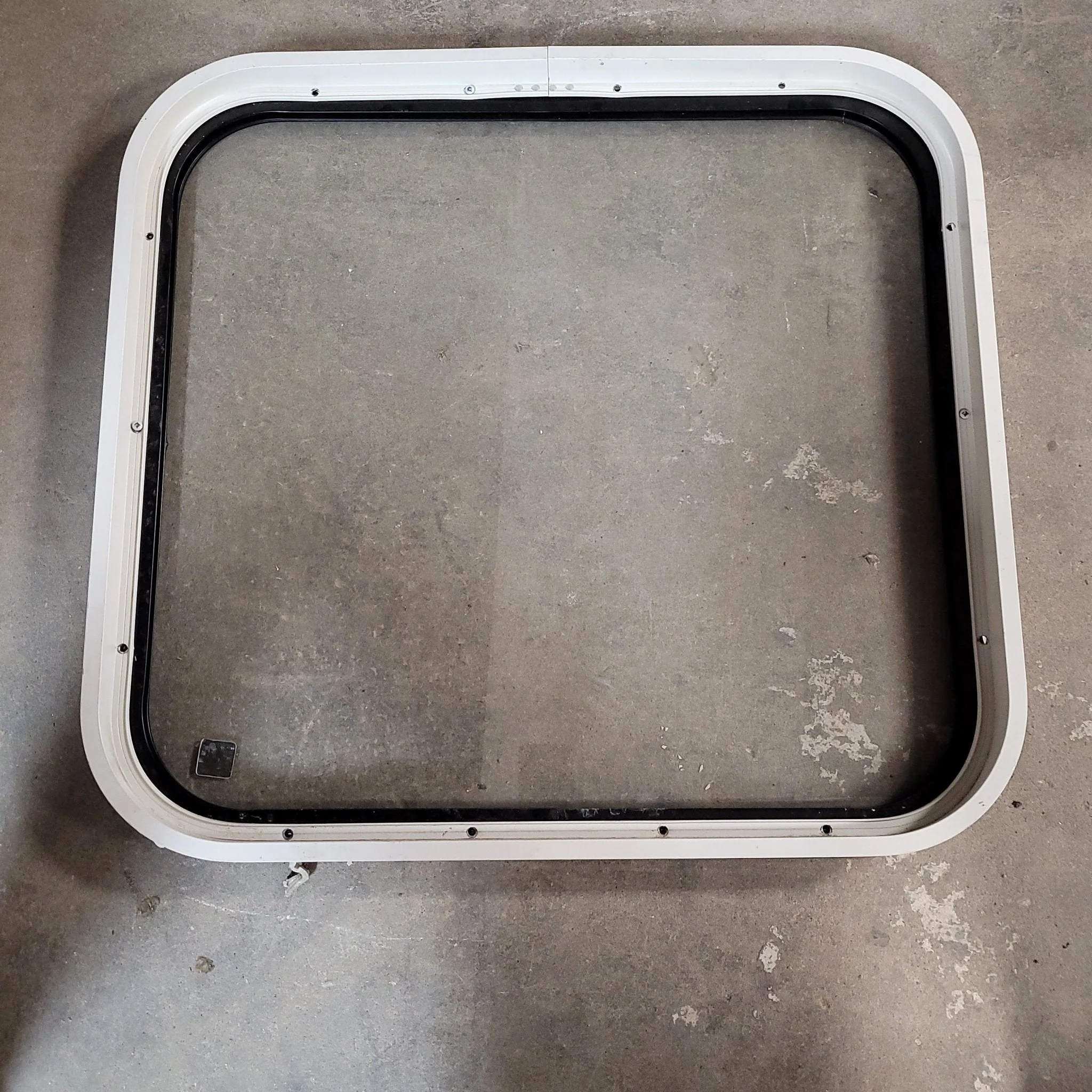 Used Black Radius Non-Opening Window : 23 3/4 X 22 X 2" D - Image 2