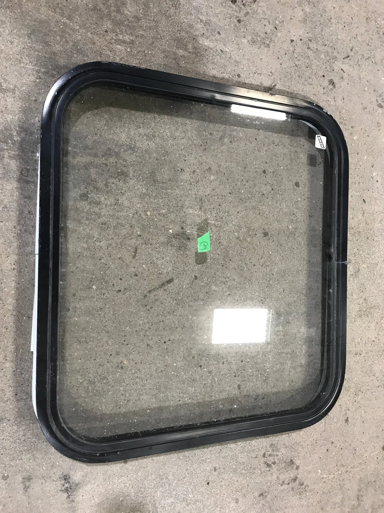 Used Black Radius Non-Opening Window : 23" W X 22" H X 2" D - Image 2