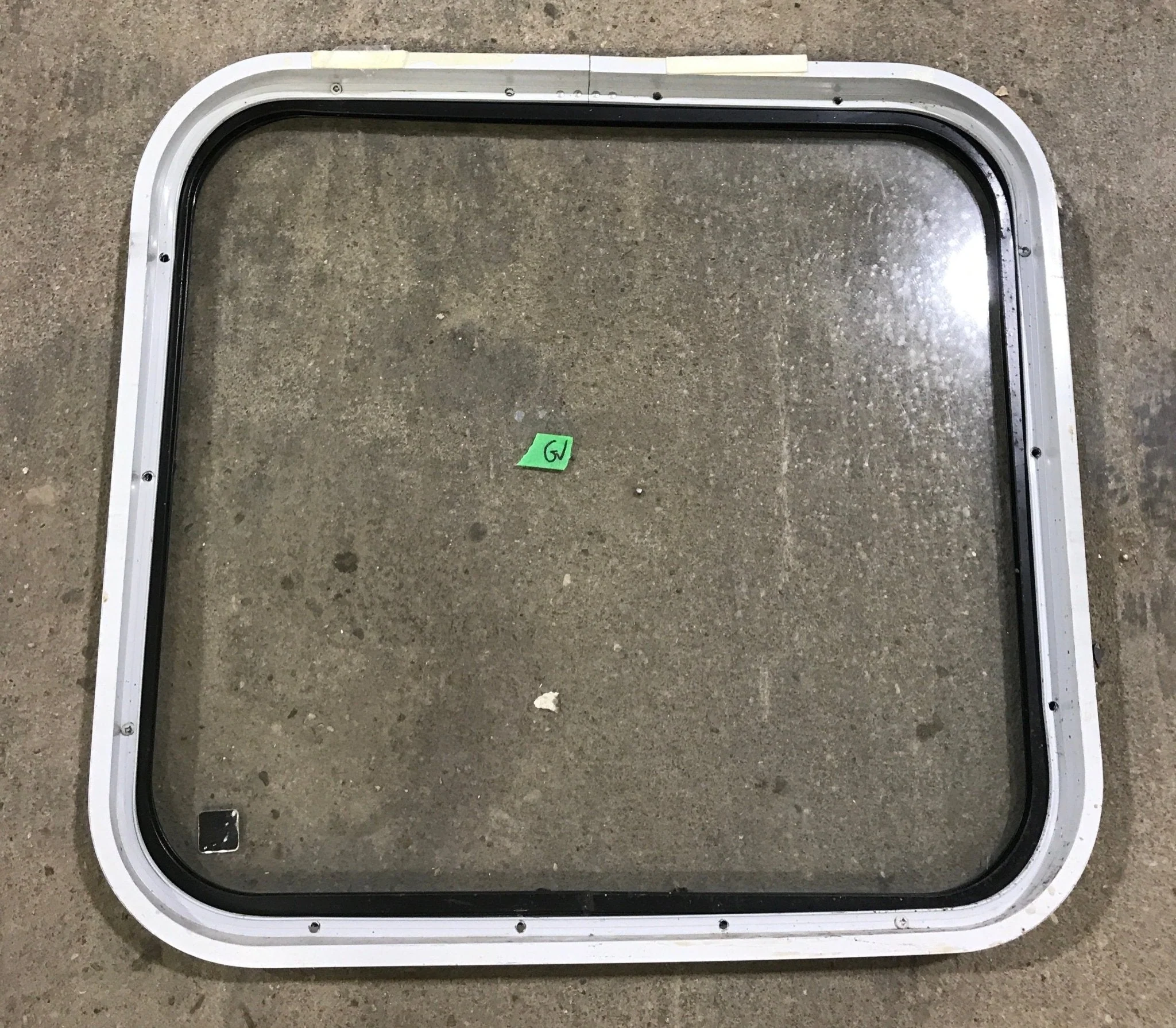 Used Black Radius Non-Opening Window : 23" W X 22" H X 2" D - Image 4