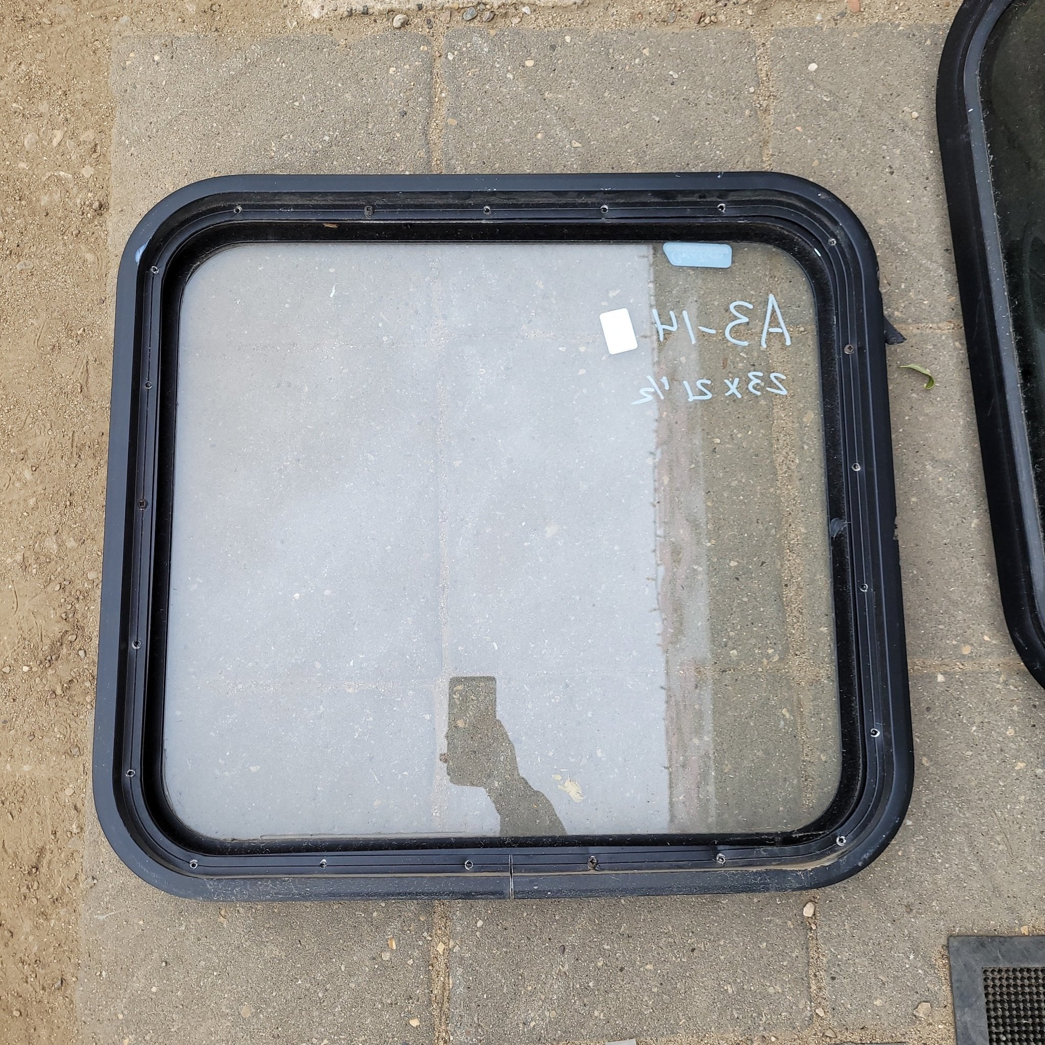 Used Black Radius Non-Opening Window : 23 X 21 1/2 X 2" D - Image 2