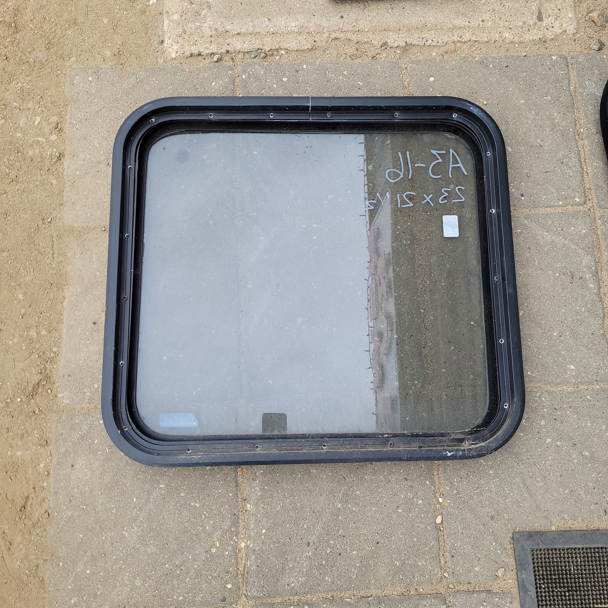 Used Black Radius Non-Opening Window : 23 X 21 1/2 X 2" D - Image 2