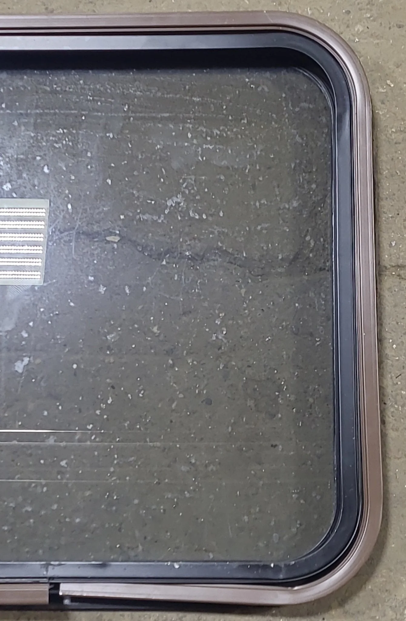 Used Black Radius Non Opening Window : 24 1/2" W x 23" H x 1 1/2" D - Image 5