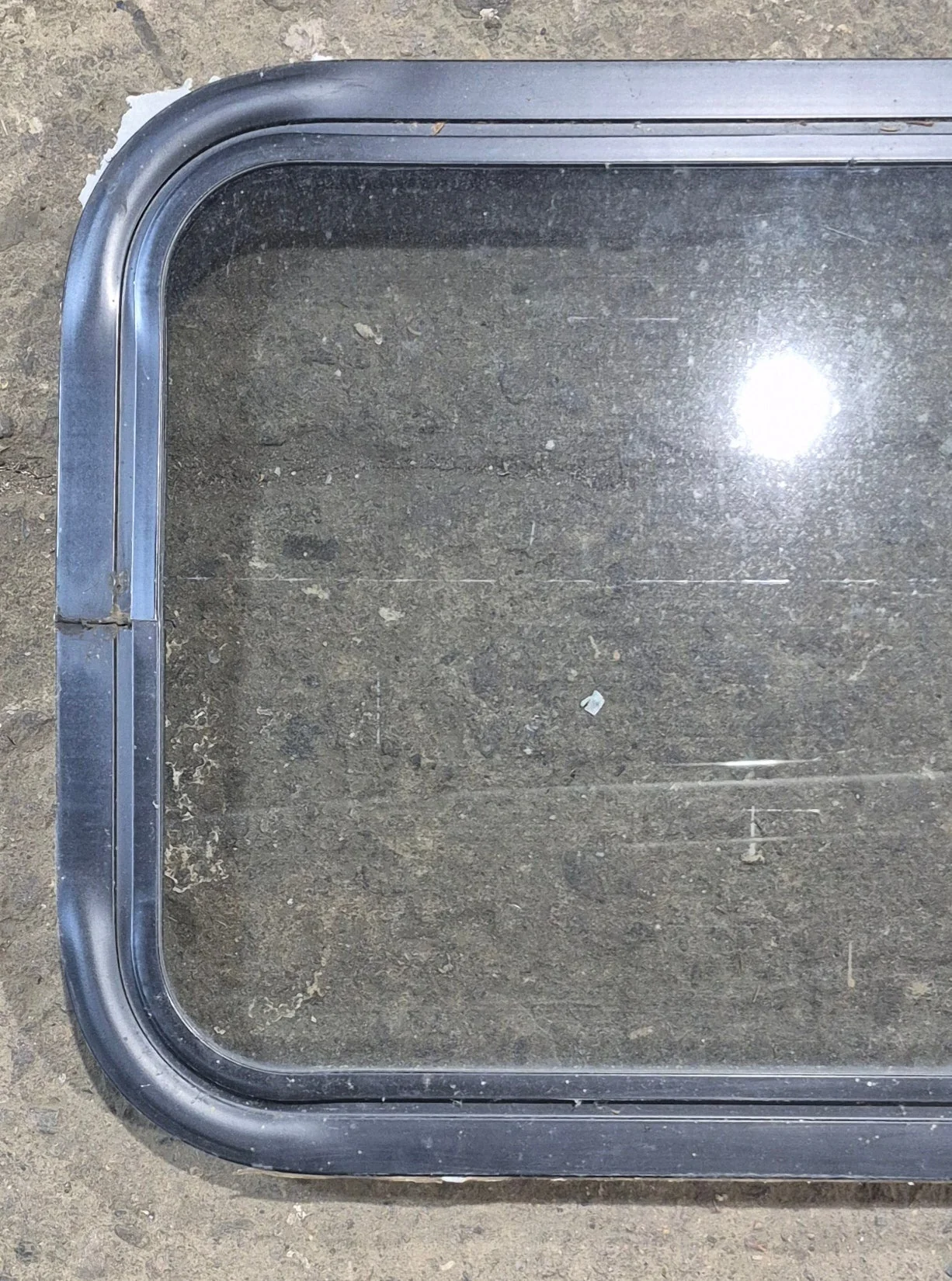 Used Black Radius Non Opening Window : 24 1/4" W x 16 3/4" H x 1 7/8" - Image 2