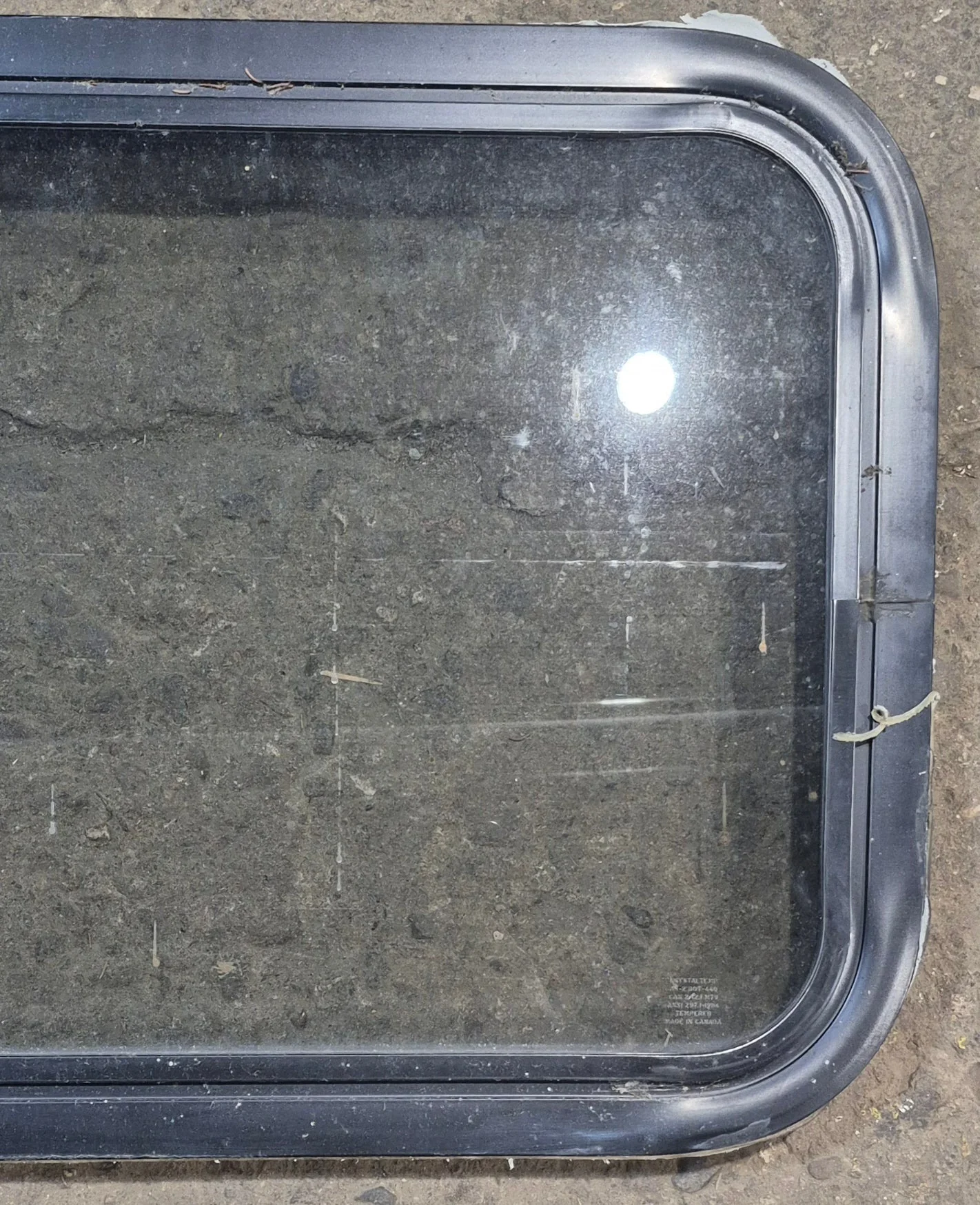 Used Black Radius Non Opening Window : 24 1/4" W x 16 3/4" H x 1 7/8" - Image 3