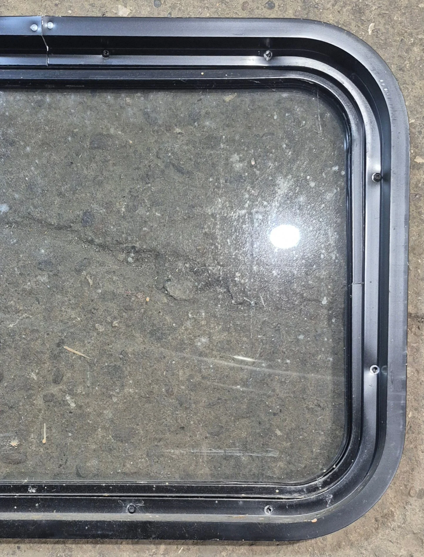 Used Black Radius Non Opening Window : 24 1/4" W x 16 3/4" H x 1 7/8" - Image 7