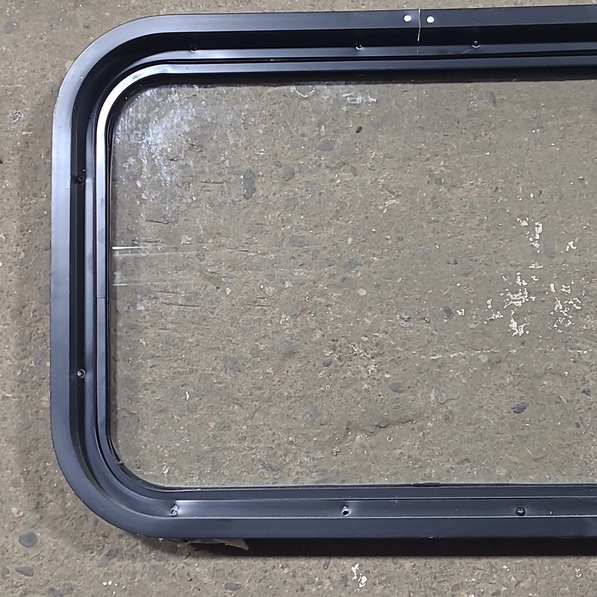 Used Black Radius Non Opening Window : 24 1/4" W x 16 3/4" H x 1 7/8" D - Image 5