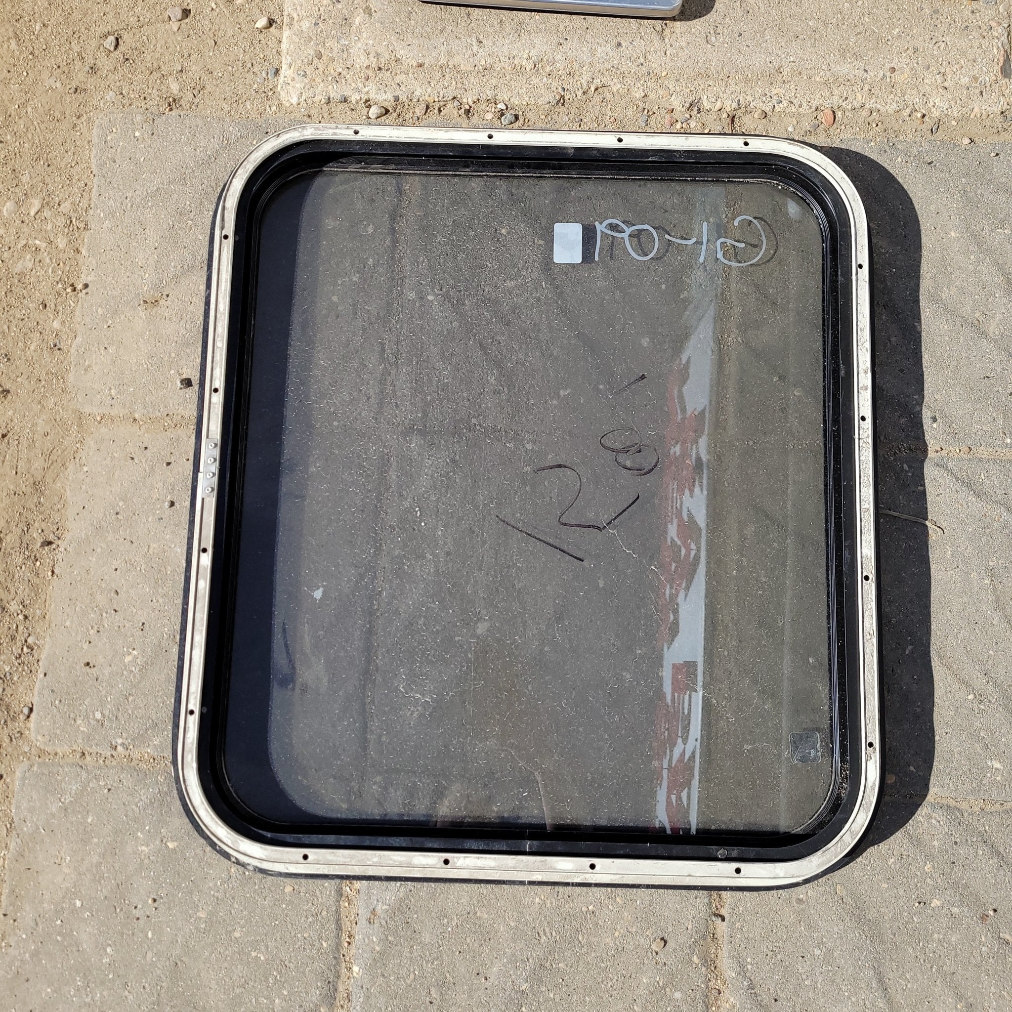 Used Black Radius Non-Opening Window : 24 1/4 X 22 X 2" D - Image 2