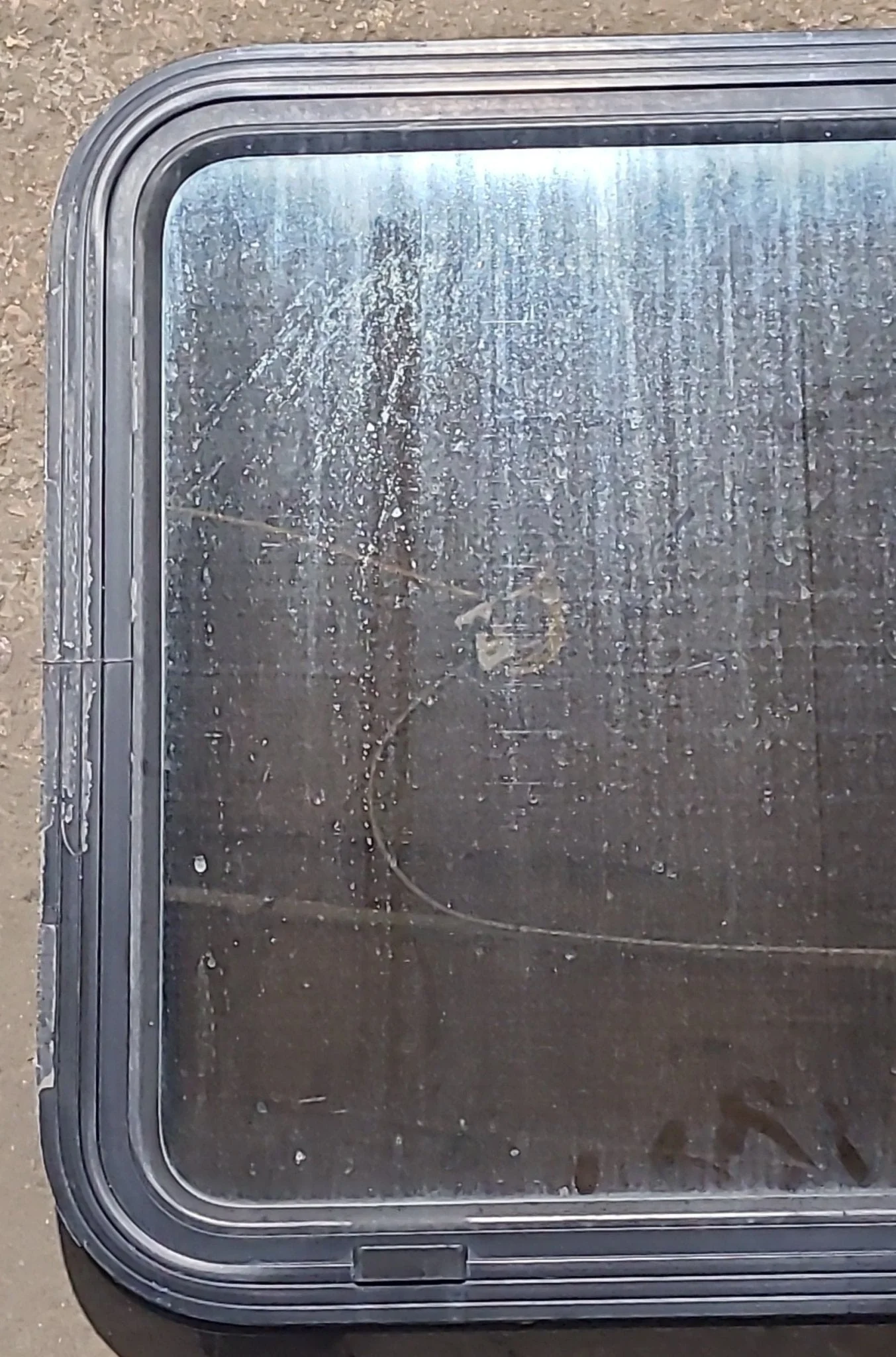 Used Black Radius Non Opening Window : 24" W x 21 1/2" H x 1 7/8" D - Image 2