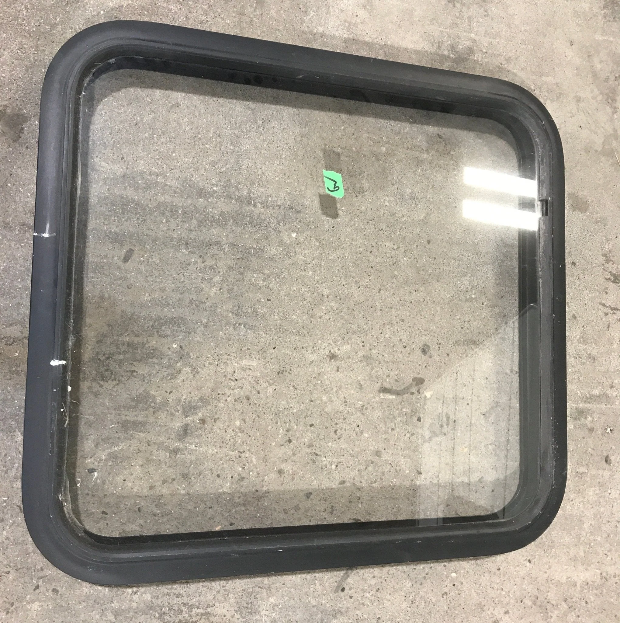 Used Black Radius Non-Opening Window : 25 1/2" W X 23 1/4" H X 2" D - Image 3