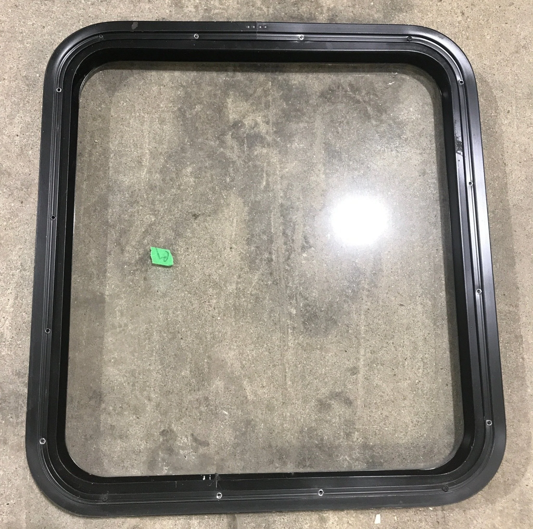 Used Black Radius Non-Opening Window : 25 1/2" W X 23 1/4" H X 2" D - Image 4