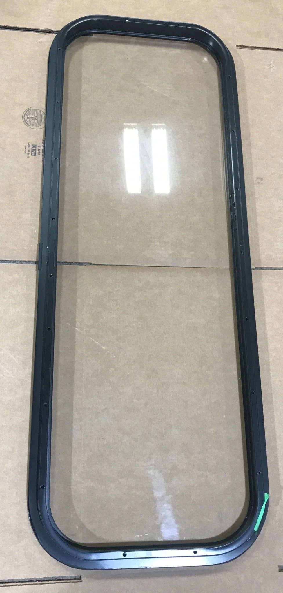 Used Black Radius Non-Opening Window : 39 1/2" W X 13 1/2" H X 1 1/2" D - Image 4