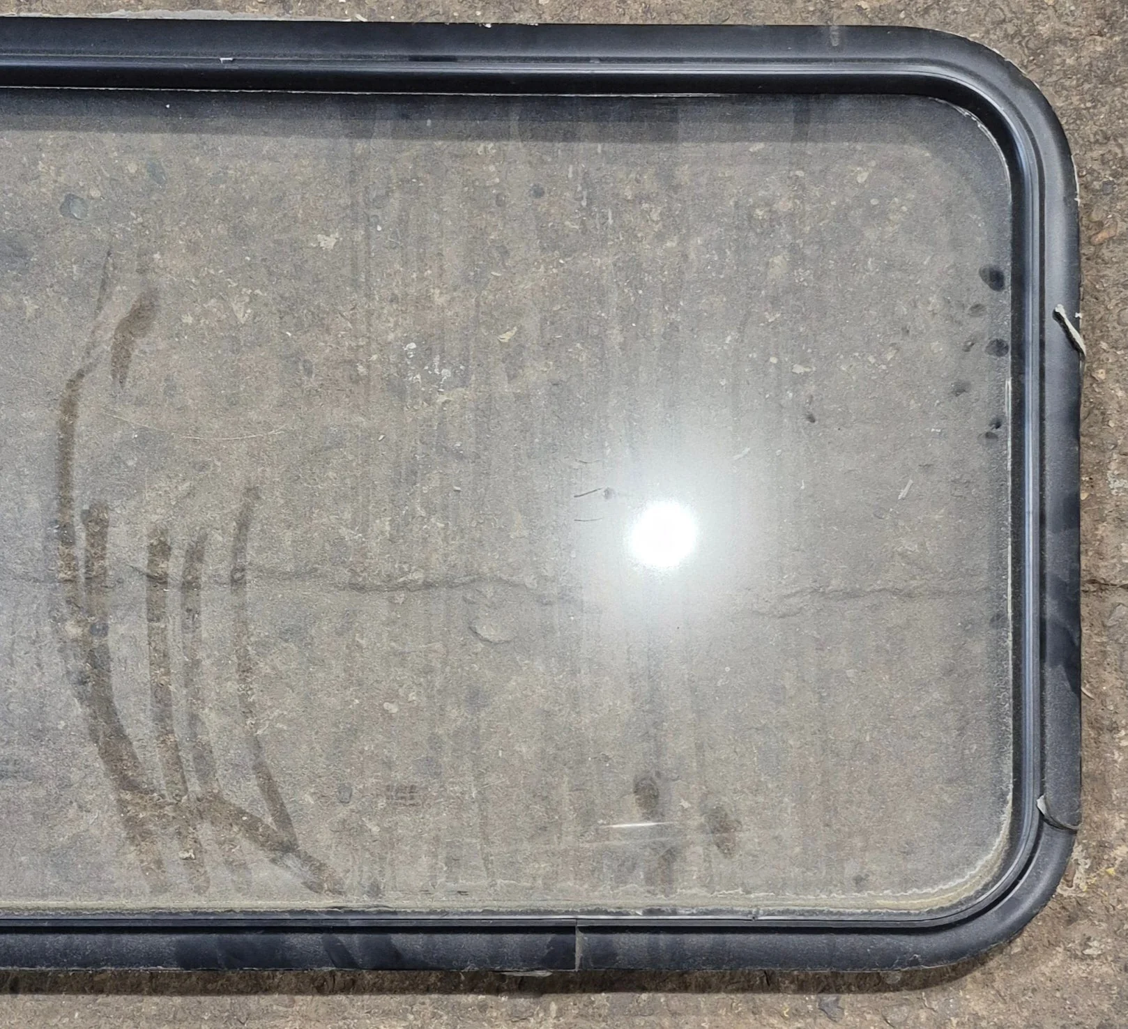 Used Black Radius Non Opening Window : 41 1/2" W x 21 1/2" H x 1 1/2" - Image 3