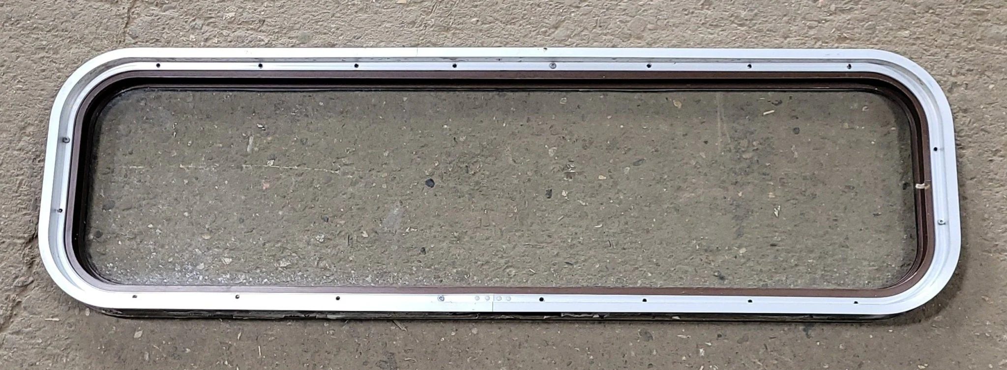 Used Black Radius Non-Opening Window : 42 1/4" W X 12" H X 1 3/4" D - Image 4
