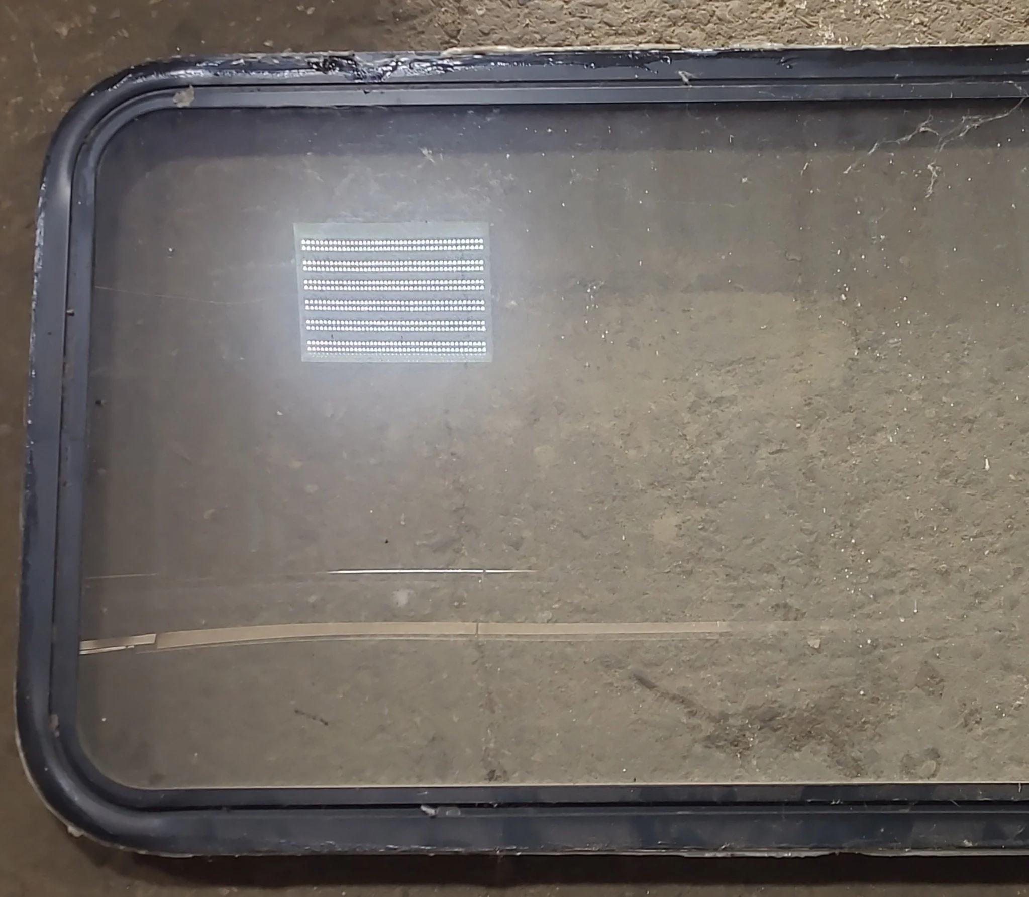 Used Black Radius Non Opening Window : 42 1/4" W x 21 3/4" H x 2" D - Image 2