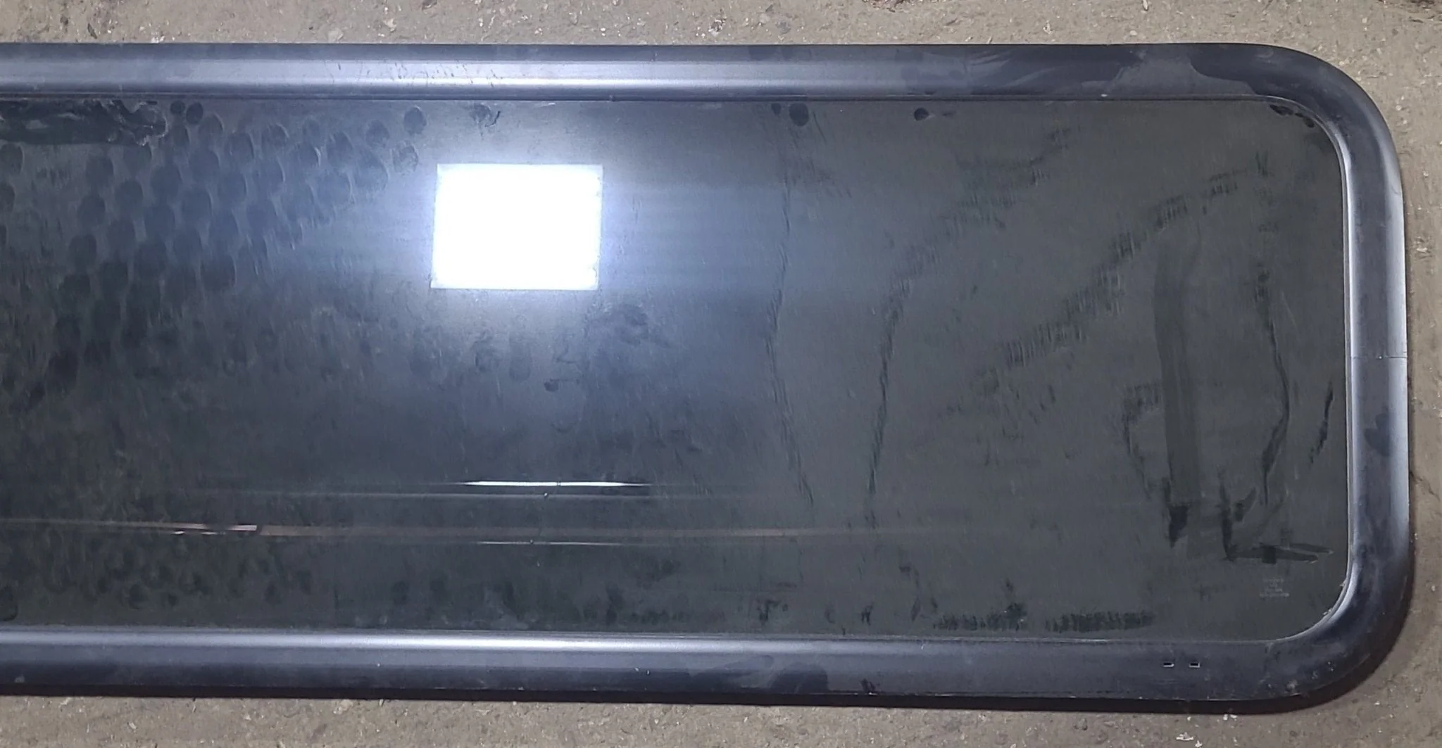 Used Black Radius Non Opening Window : 47 3/4" W X 17 3/4" H X 1" D - Image 3