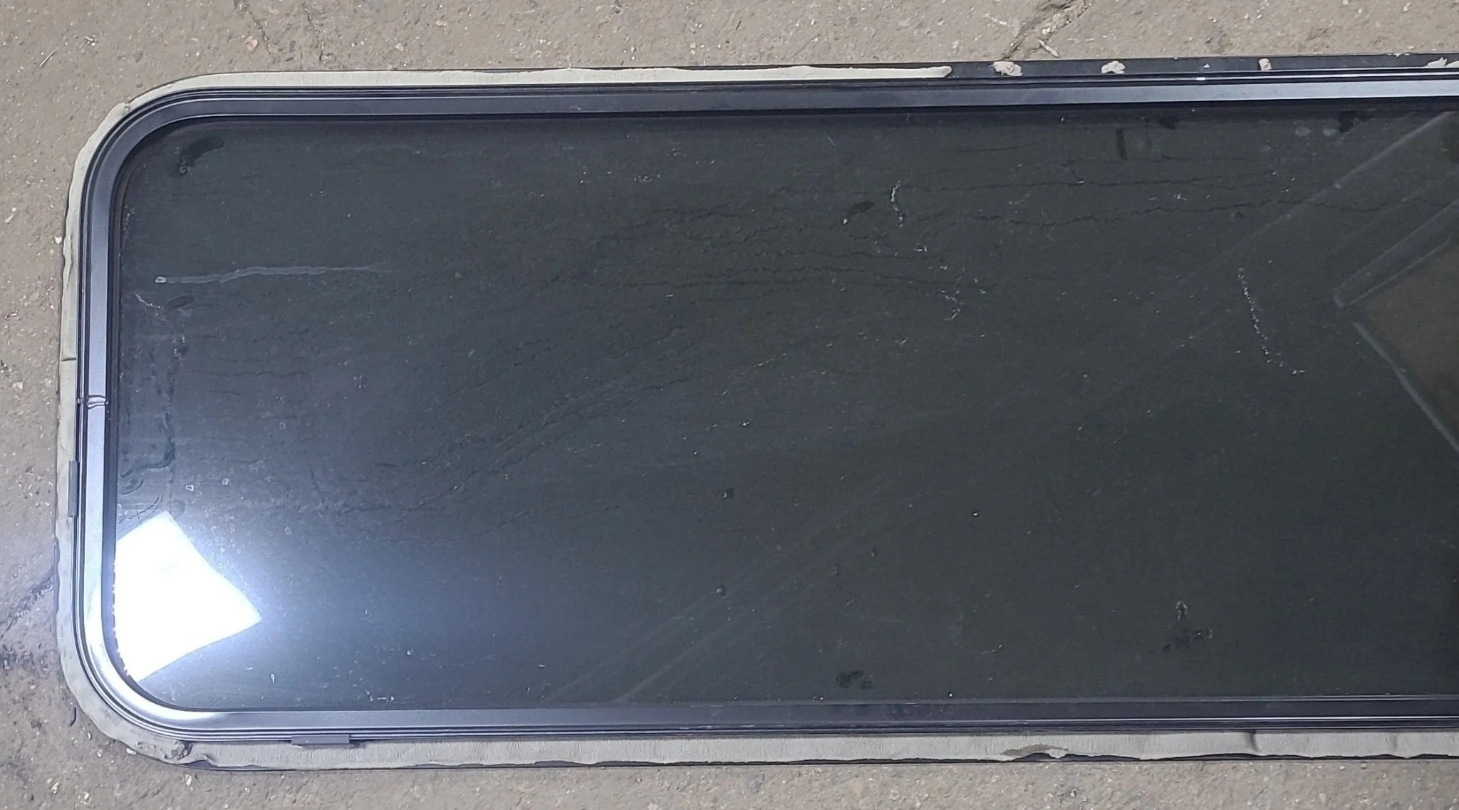 Used Black Radius Non Opening Window : 47 3/4" W X 17 3/4" H X 1" D - Image 5