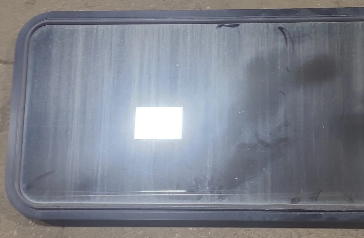 Used Black Radius Non Opening Window : 60 1/2" W x 21 3/4" H x 1 7/8" D - Image 3