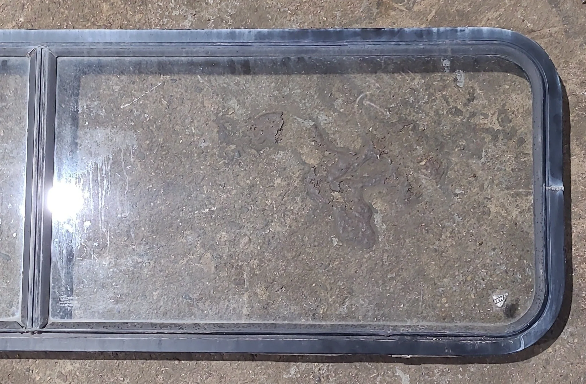 Used Black Radius Non Opening Window : 60 1/4" W x 18" H x 1 3/4" D - Image 3