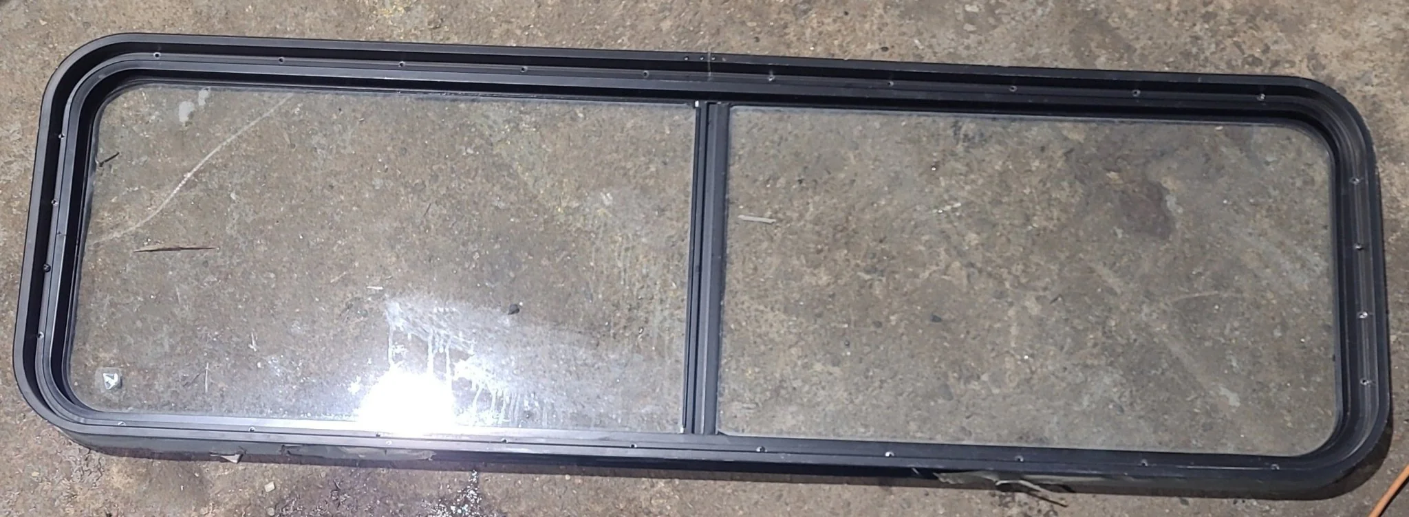 Used Black Radius Non Opening Window : 60 1/4" W x 18" H x 1 3/4" D - Image 4