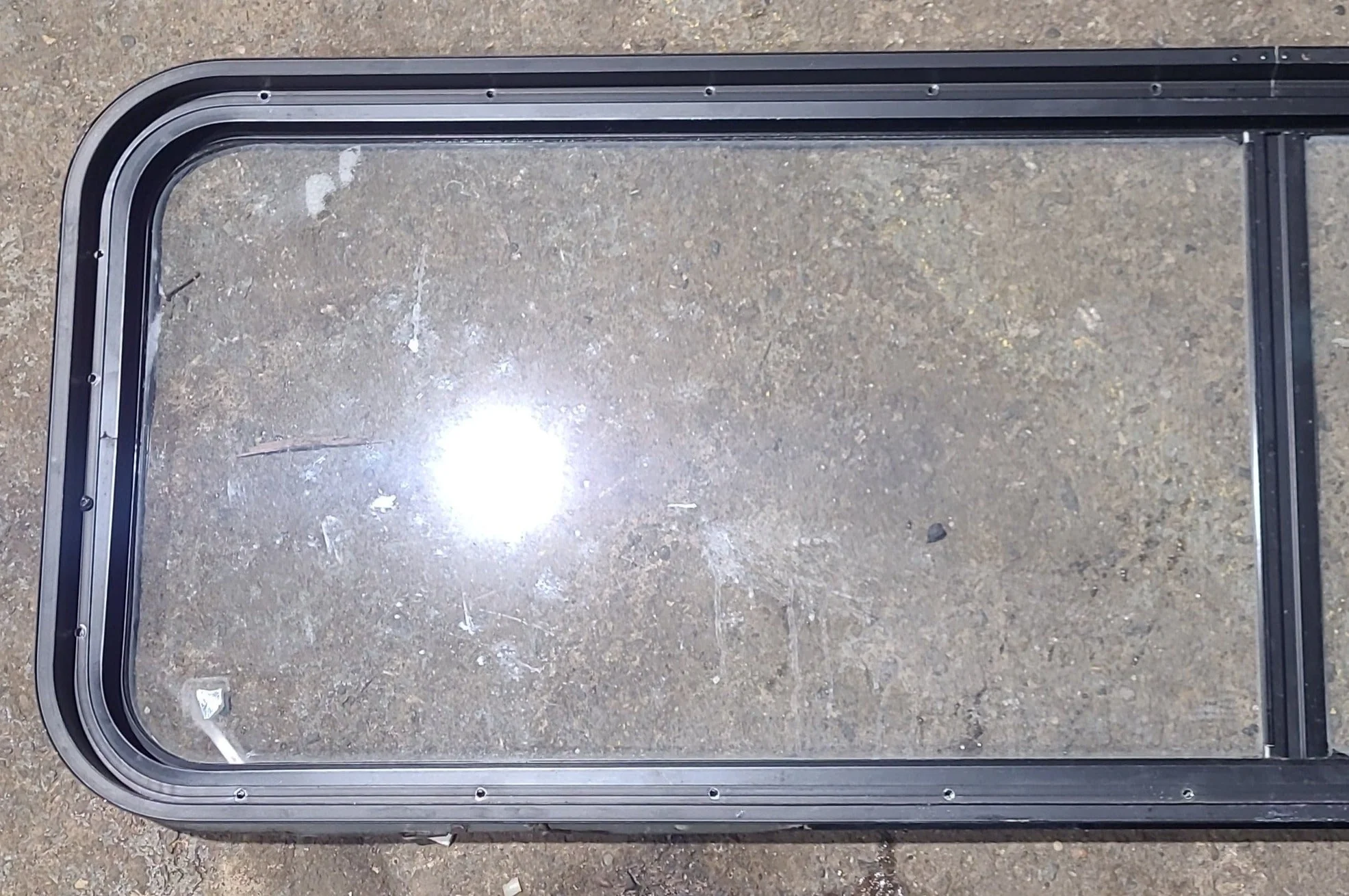 Used Black Radius Non Opening Window : 60 1/4" W x 18" H x 1 3/4" D - Image 5