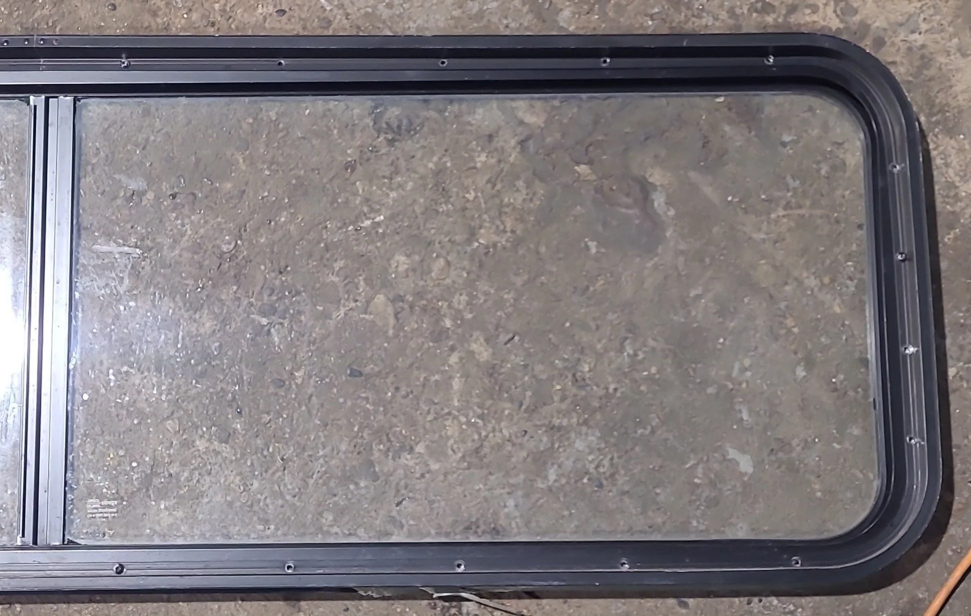 Used Black Radius Non Opening Window : 60 1/4" W x 18" H x 1 3/4" D - Image 6