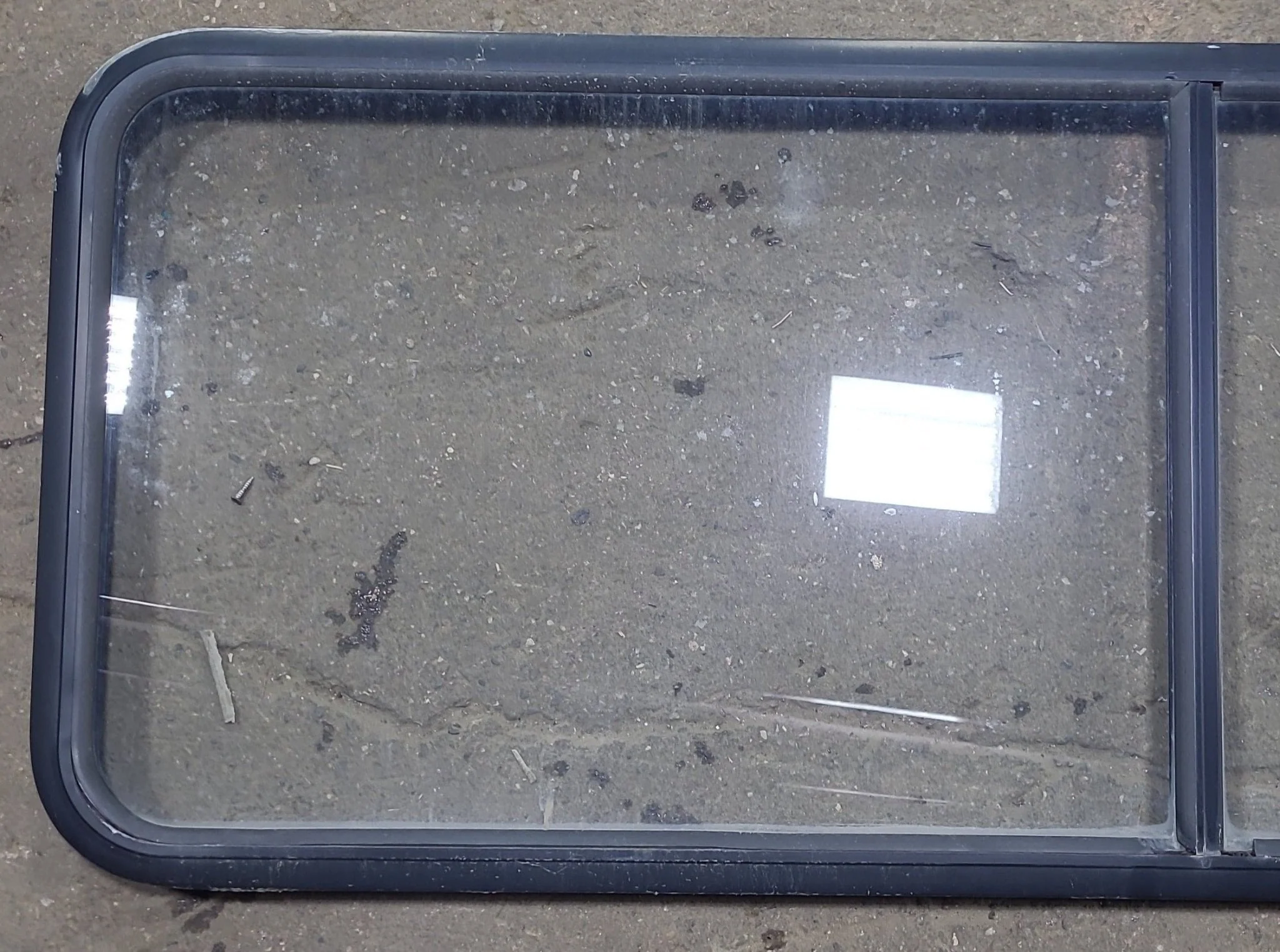 Used Black Radius Non Opening Window : 60 1/4" W x 21 3/4" H x 1 7/8" D - Image 2