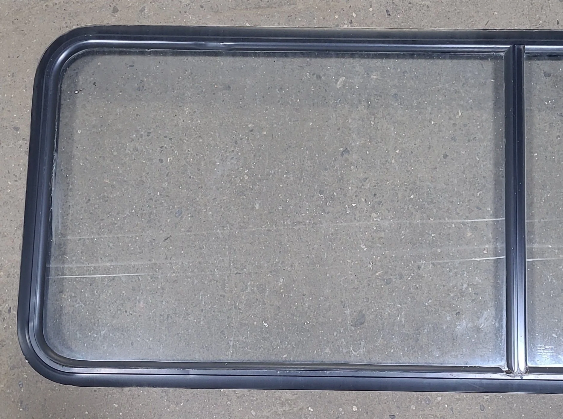 Used Black Radius Non-Opening Window : 60 1/4" W X 21 3/8" H X 1 7/8" D - Image 2
