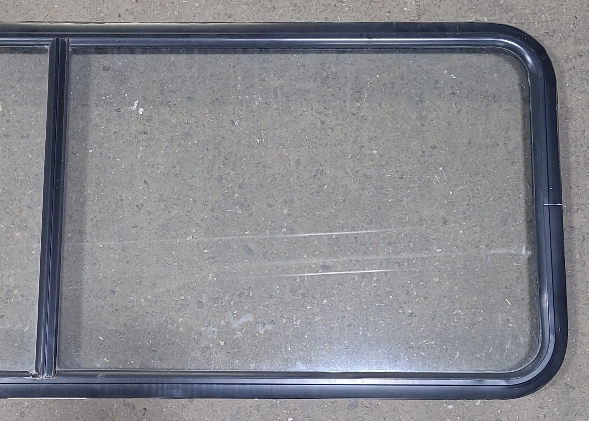 Used Black Radius Non-Opening Window : 60 1/4" W X 21 3/8" H X 1 7/8" D - Image 3