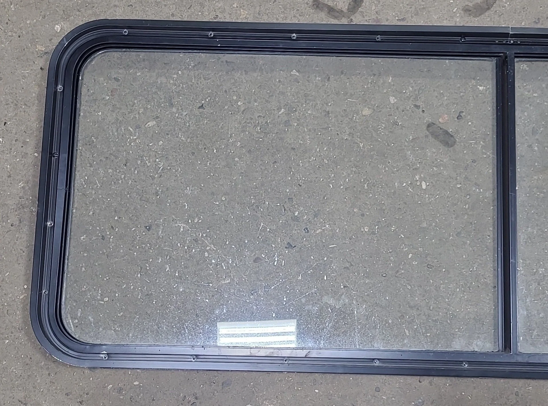 Used Black Radius Non-Opening Window : 60 1/4" W X 21 3/8" H X 1 7/8" D - Image 5