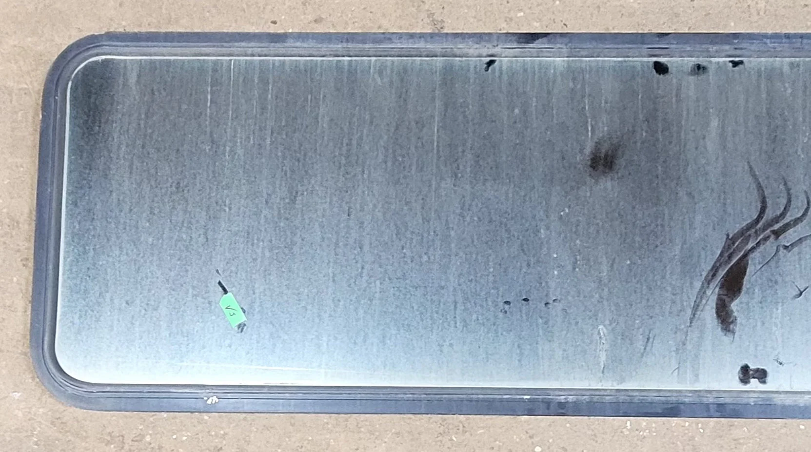 Used Black Radius Non Opening Window : 72 1/4" W x 21 3/4" H x 1 7/8" D - Image 2