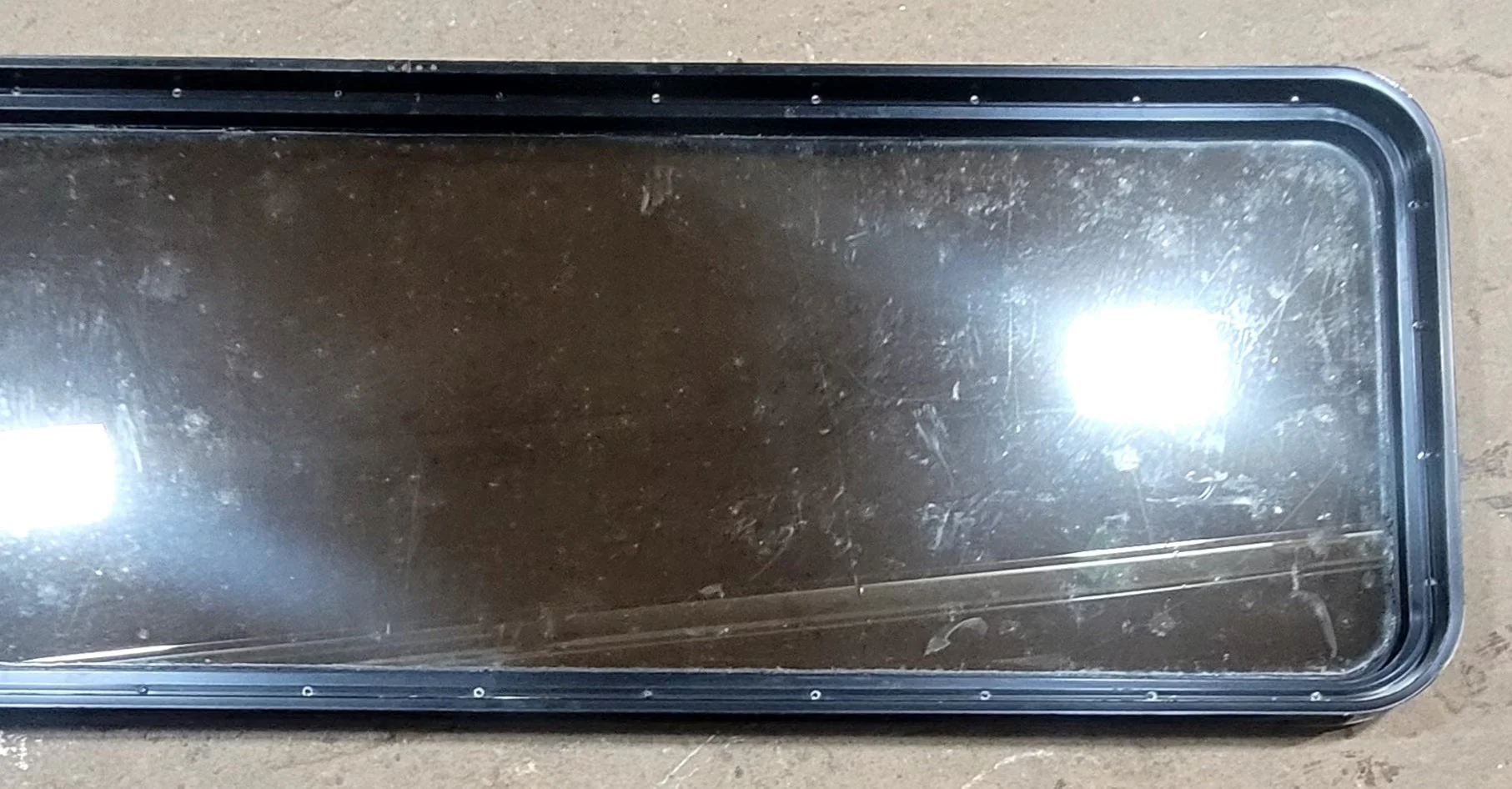 Used Black Radius Non Opening Window : 72 1/4" W x 21 3/4" H x 1 7/8" D - Image 5