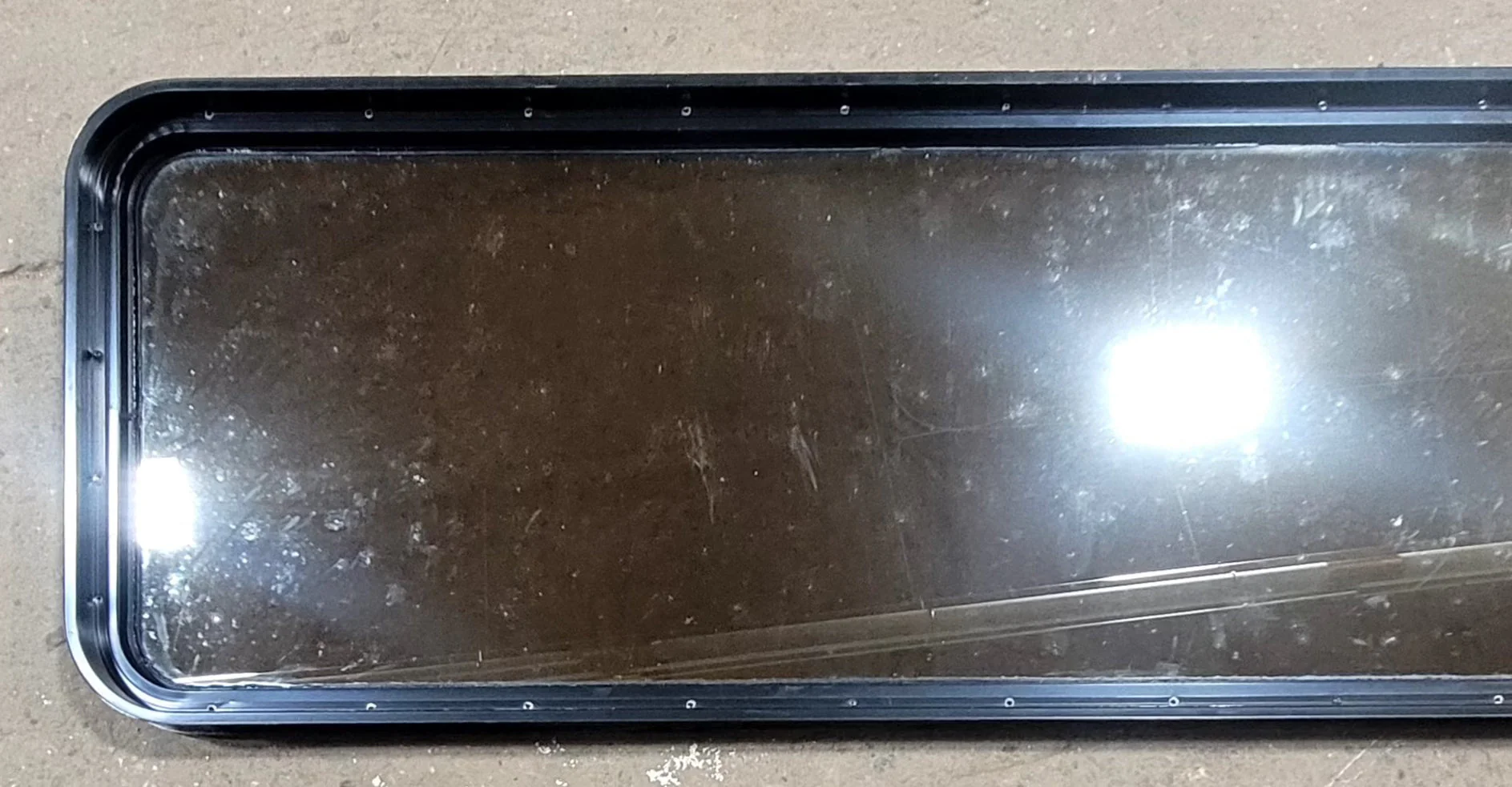 Used Black Radius Non Opening Window : 72 1/4" W x 21 3/4" H x 1 7/8" D - Image 6