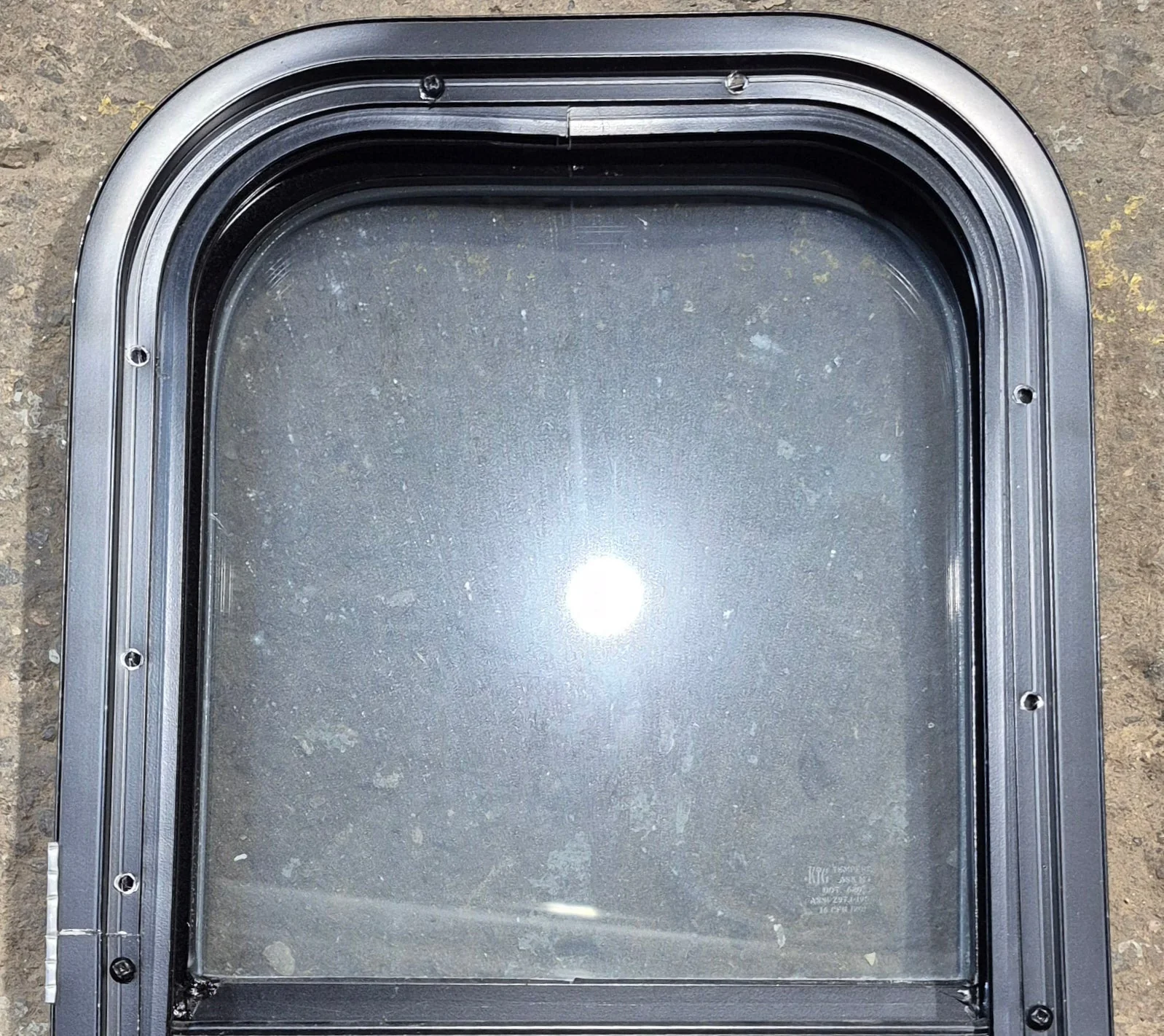 Used Black Radius Opening Window : 11 1/2" W x 21 1/4" H x 1 3/4" D - Image 14