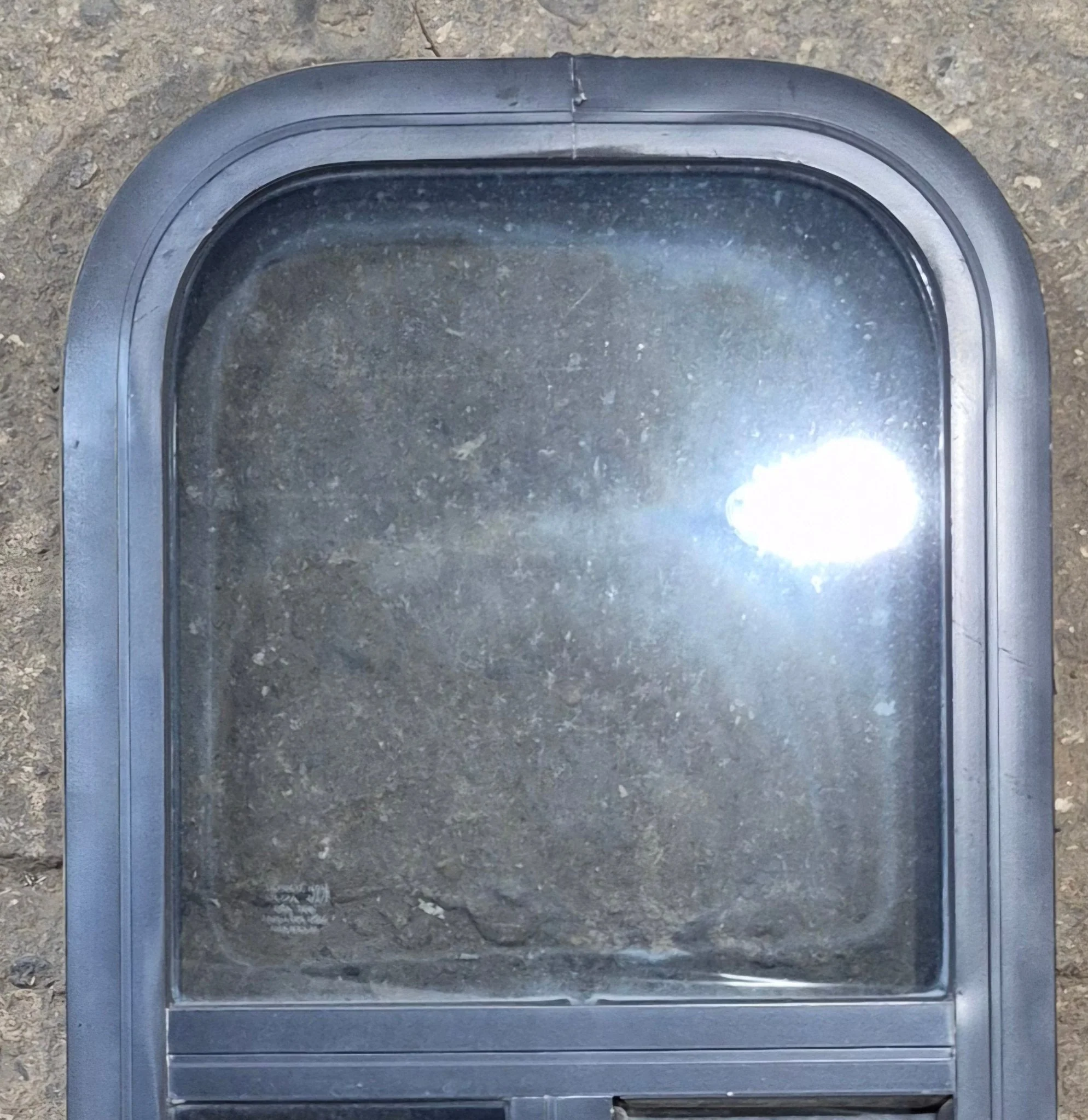 Used Black Radius Opening Window : 11 1/2" W x 21 1/4" H x 1 3/4" D - Image 2