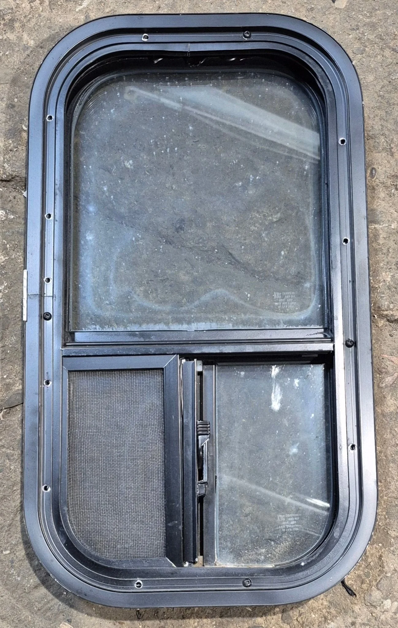 Used Black Radius Opening Window : 11 1/2" W x 21 1/4" H x 1 3/4" D - Image 5
