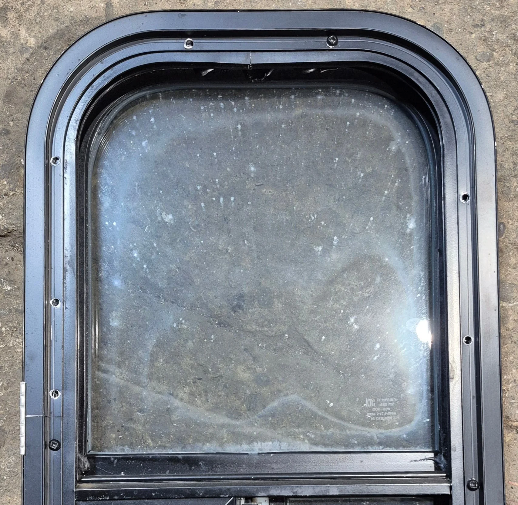 Used Black Radius Opening Window : 11 1/2" W x 21 1/4" H x 1 3/4" D - Image 6