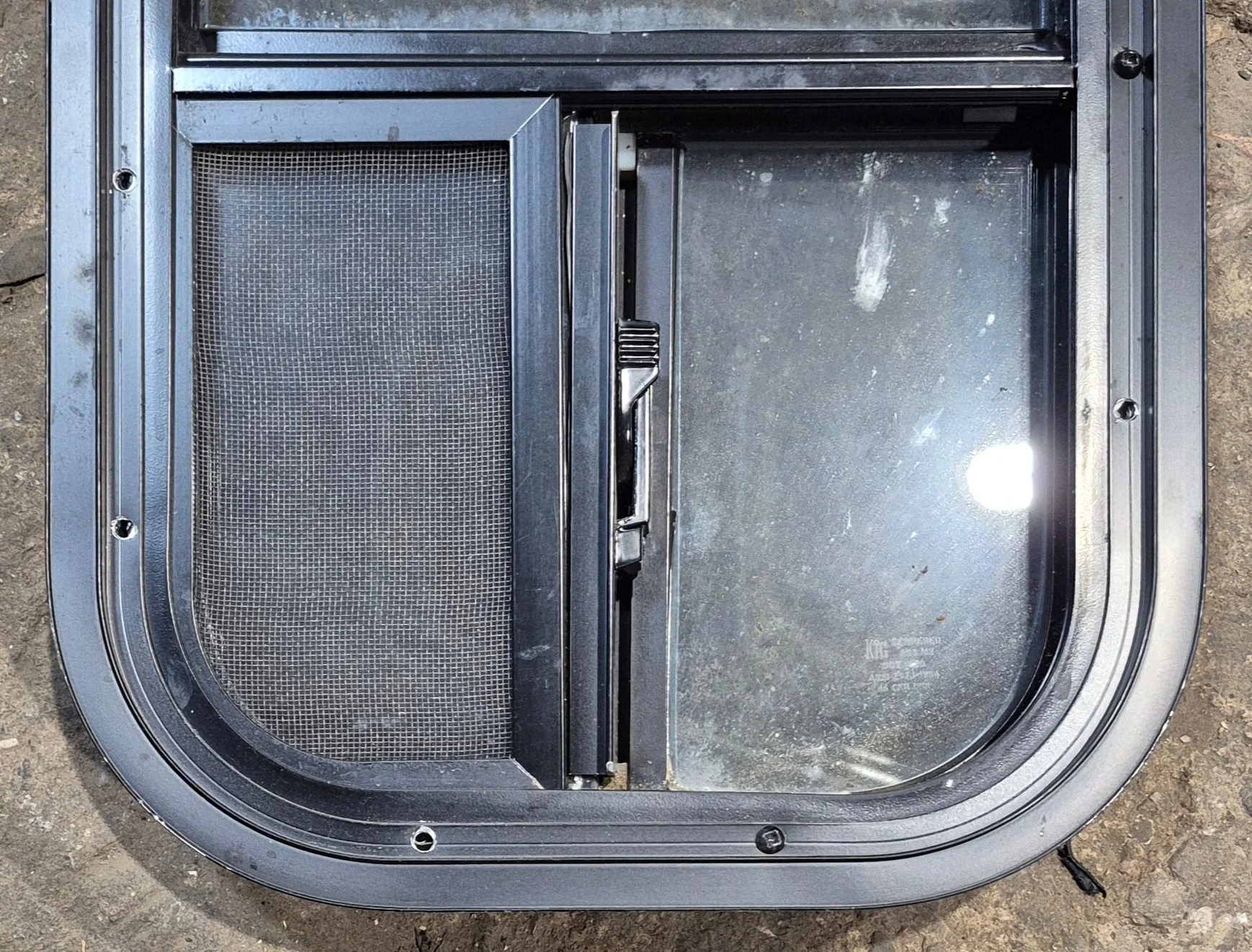 Used Black Radius Opening Window : 11 1/2" W x 21 1/4" H x 1 3/4" D - Image 7