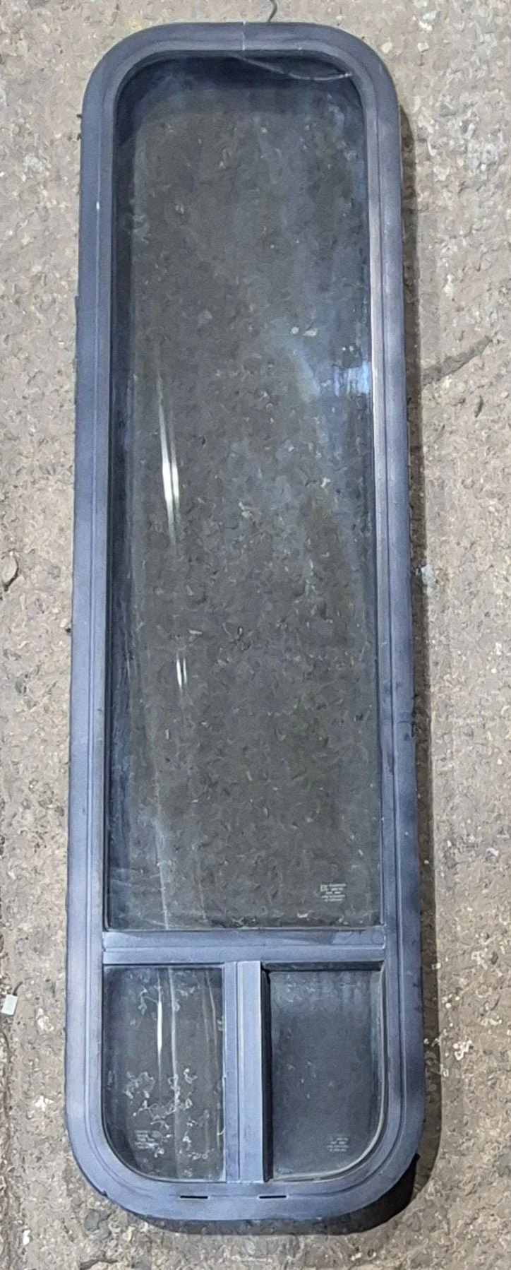 Used Black Radius Opening Window : 11 1/4" W x 47 1/4" H x 1 3/4" D