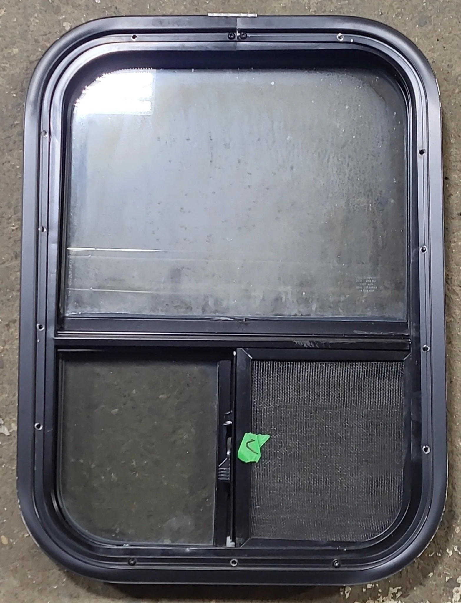 Used Black Radius Opening Window : 15 1/2" W x 21 1/2" H x 1 7/8" D - Image 6