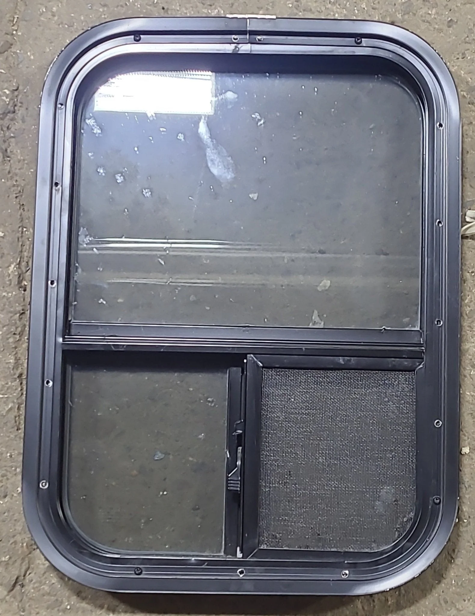 Used Black Radius Opening Window : 15 1/2" W x 21 1/2" H x 1 7/8" D - Image 6